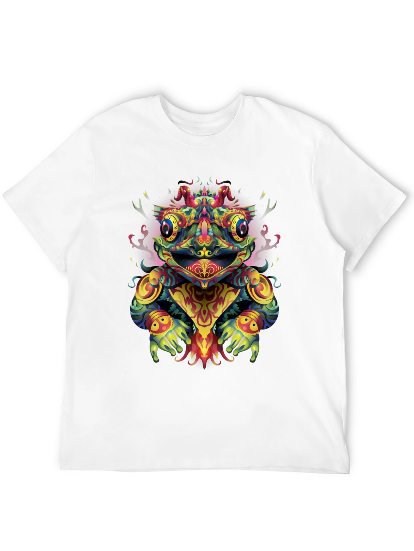 Psychedelic Frog Graphic Tee - Black T-Shirt