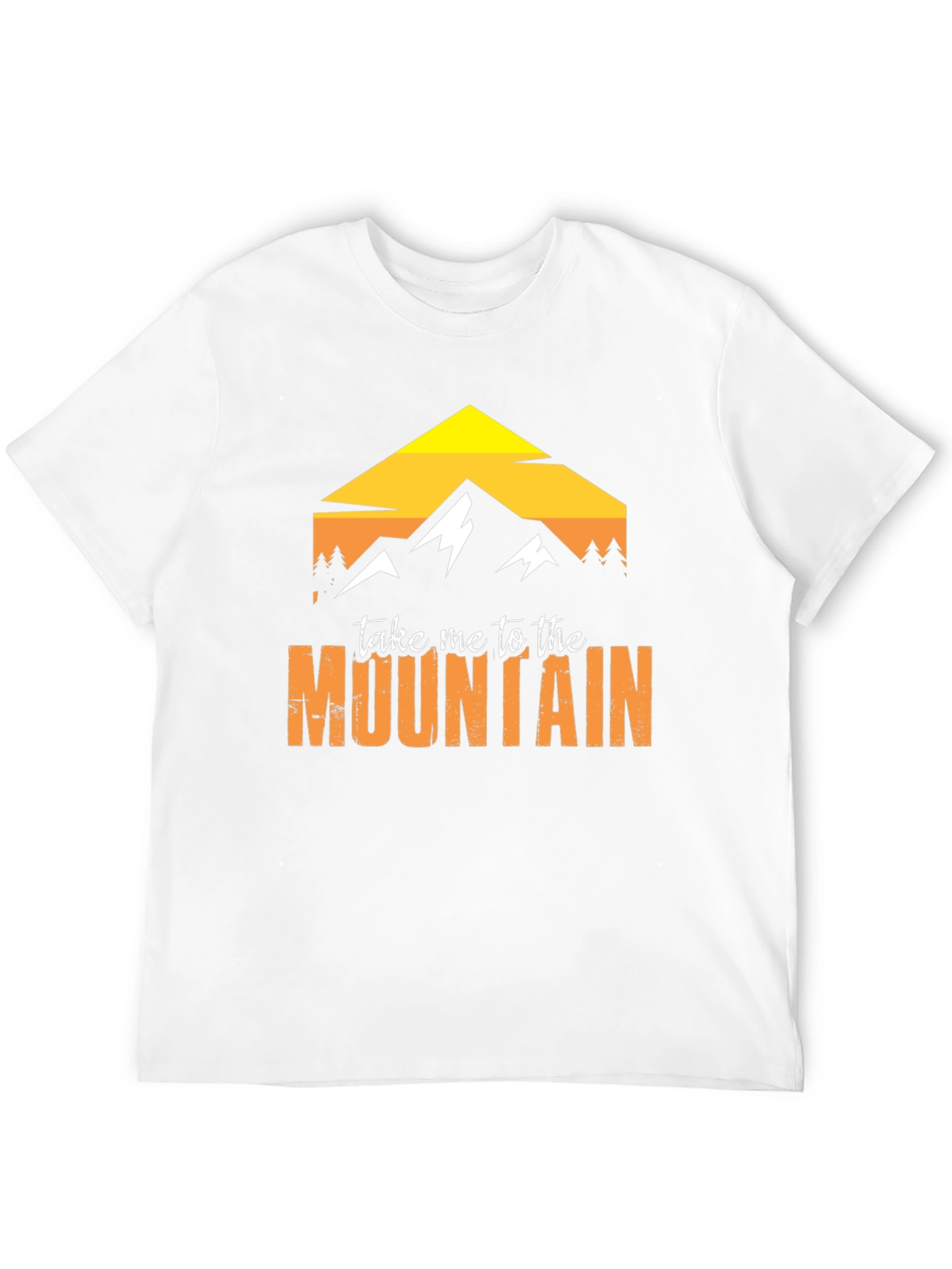 Mountain Graphic Tee - Black Cotton Adventure Shirt