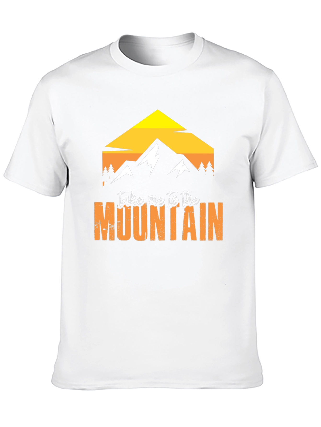Mountain Graphic Tee - Black Cotton Adventure Shirt