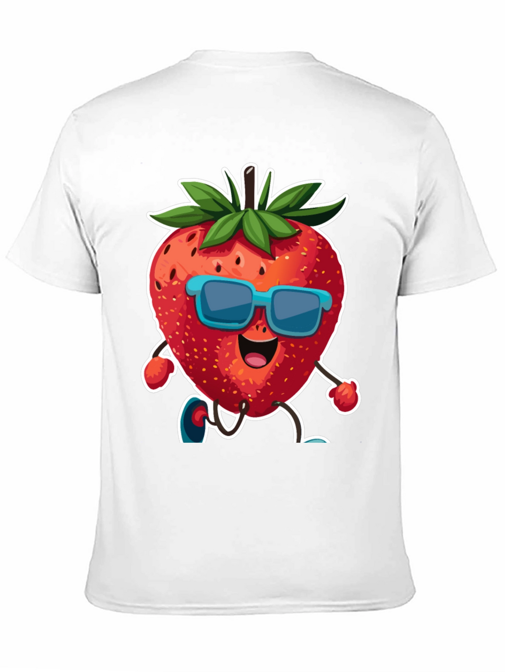 Cool Strawberry Cartoon Graphic T-Shirt
