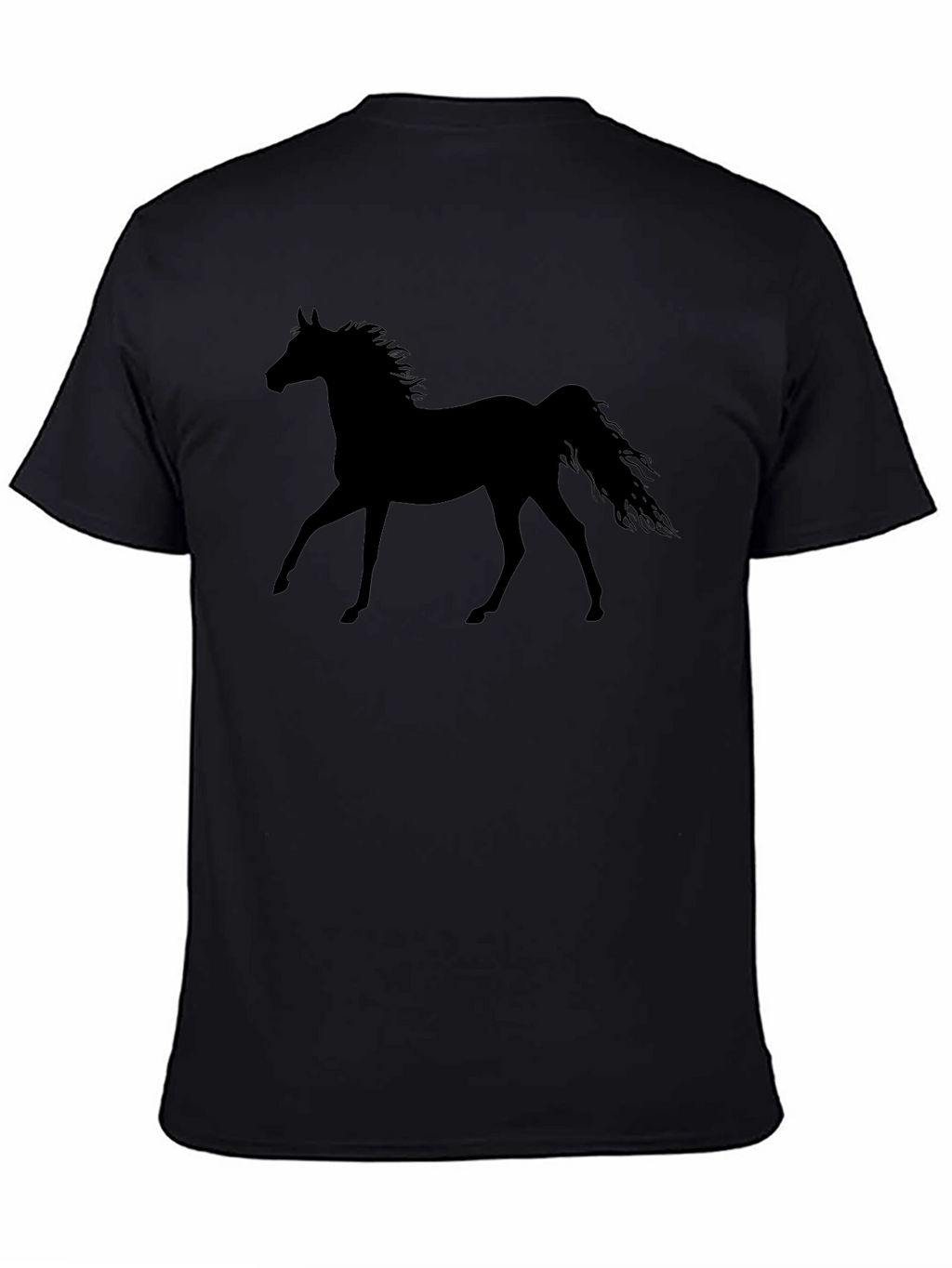 Horse Silhouette Black T-Shirt