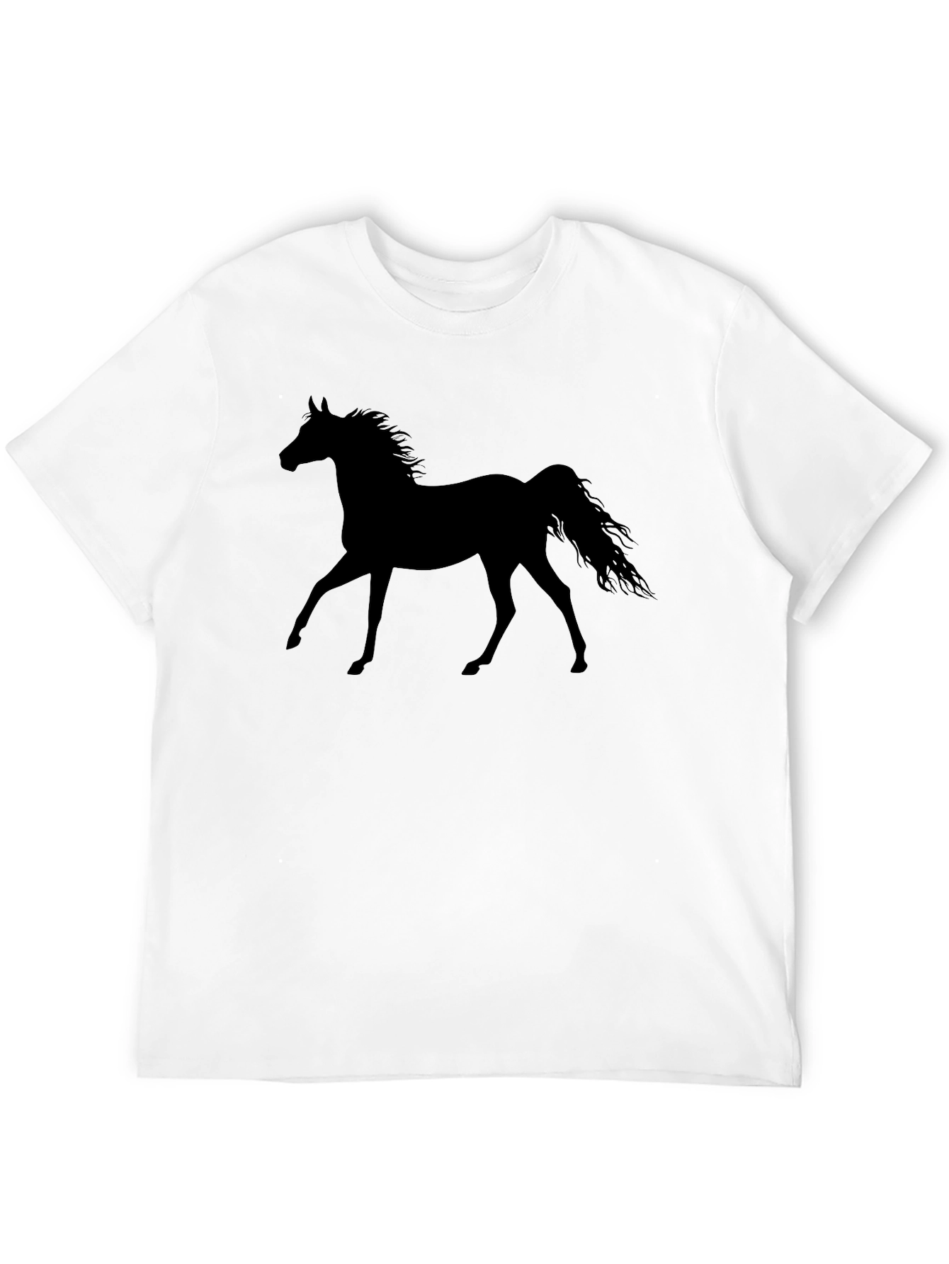 Horse Silhouette Black T-Shirt