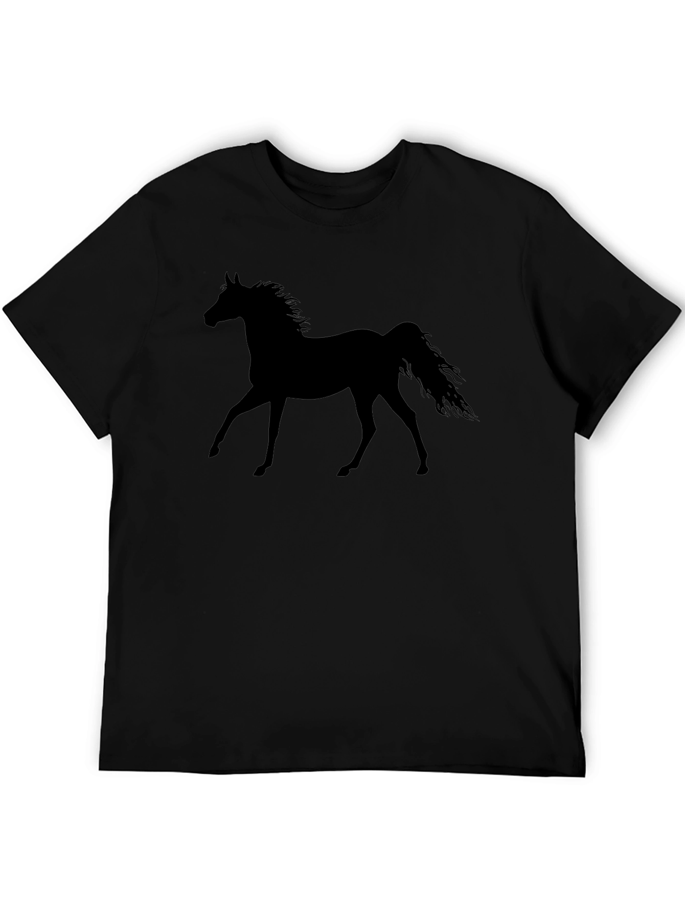 Horse Silhouette Black T-Shirt