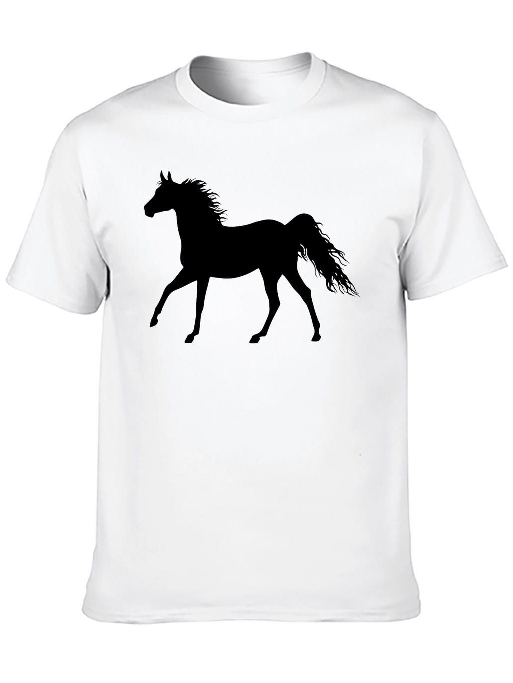 Horse Silhouette Black T-Shirt