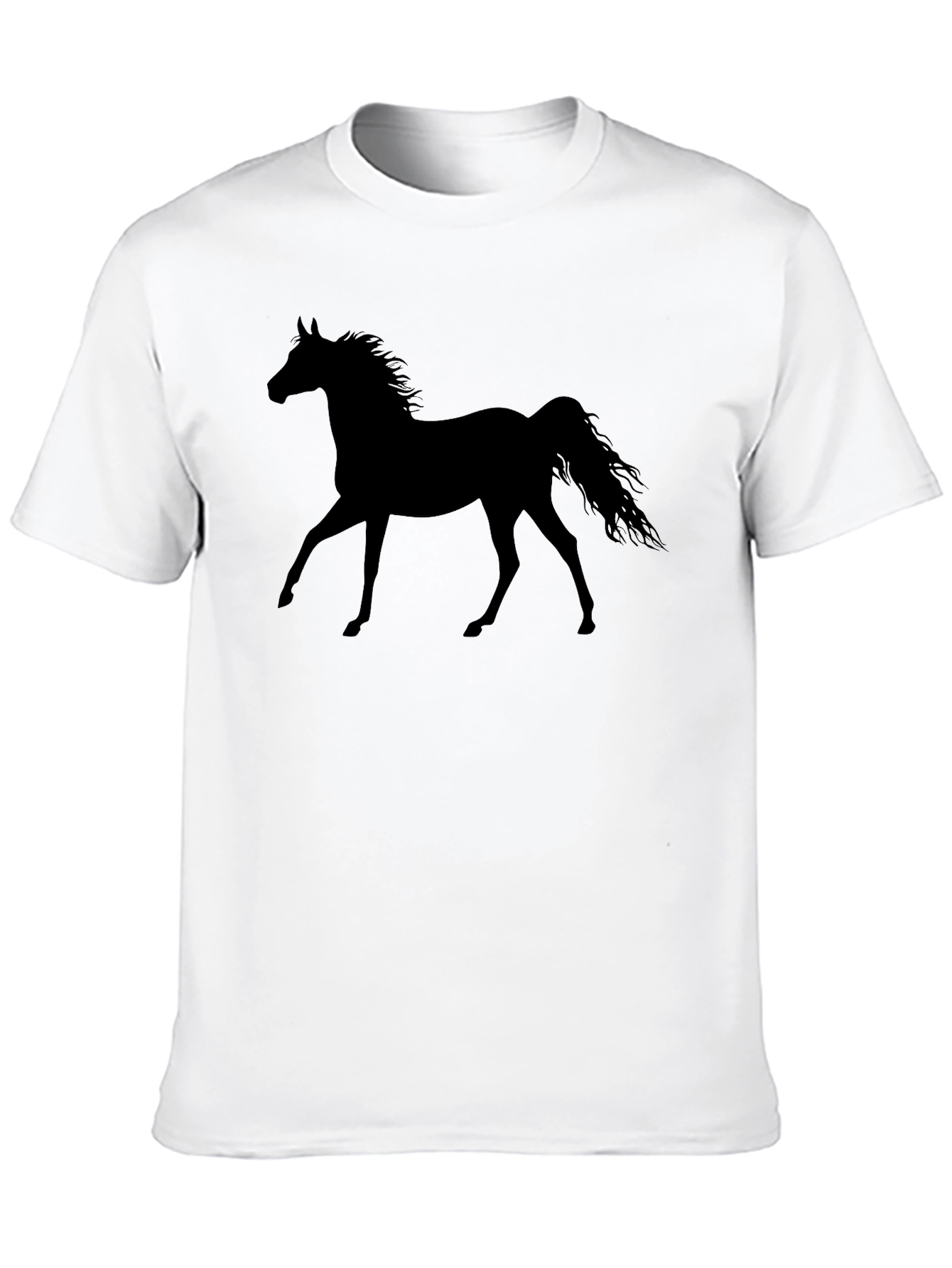 Horse Silhouette Black T-Shirt