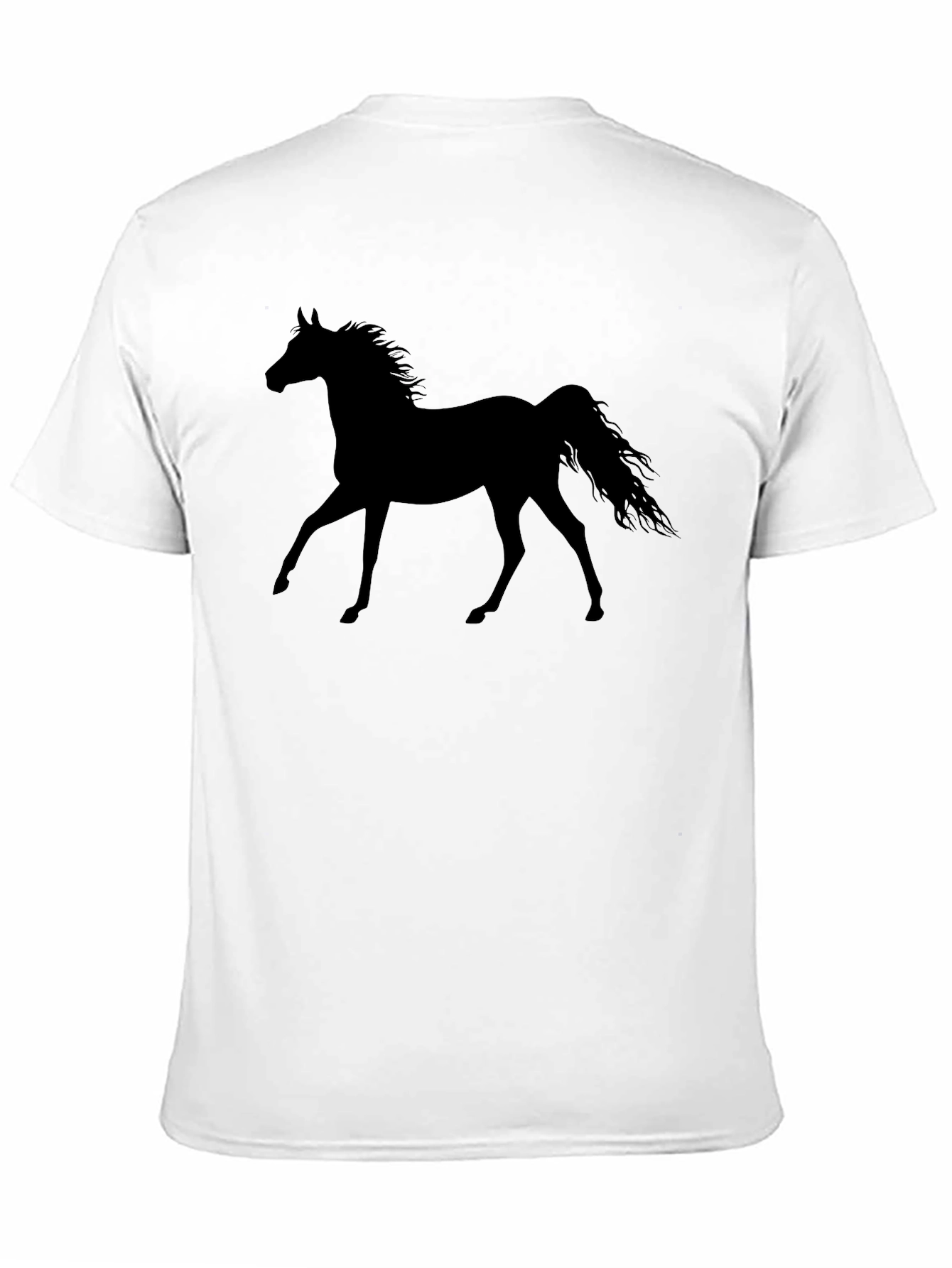 Horse Silhouette Black T-Shirt