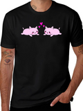 Cute Cats in Love Graphic T-Shirt