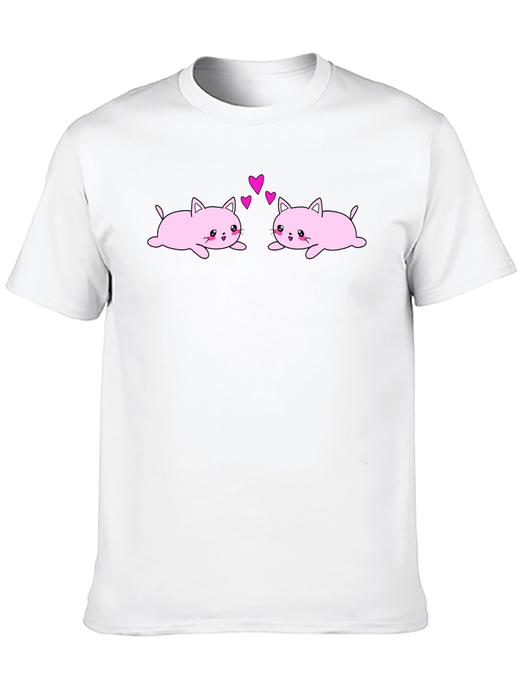 Cute Cats in Love Graphic T-Shirt