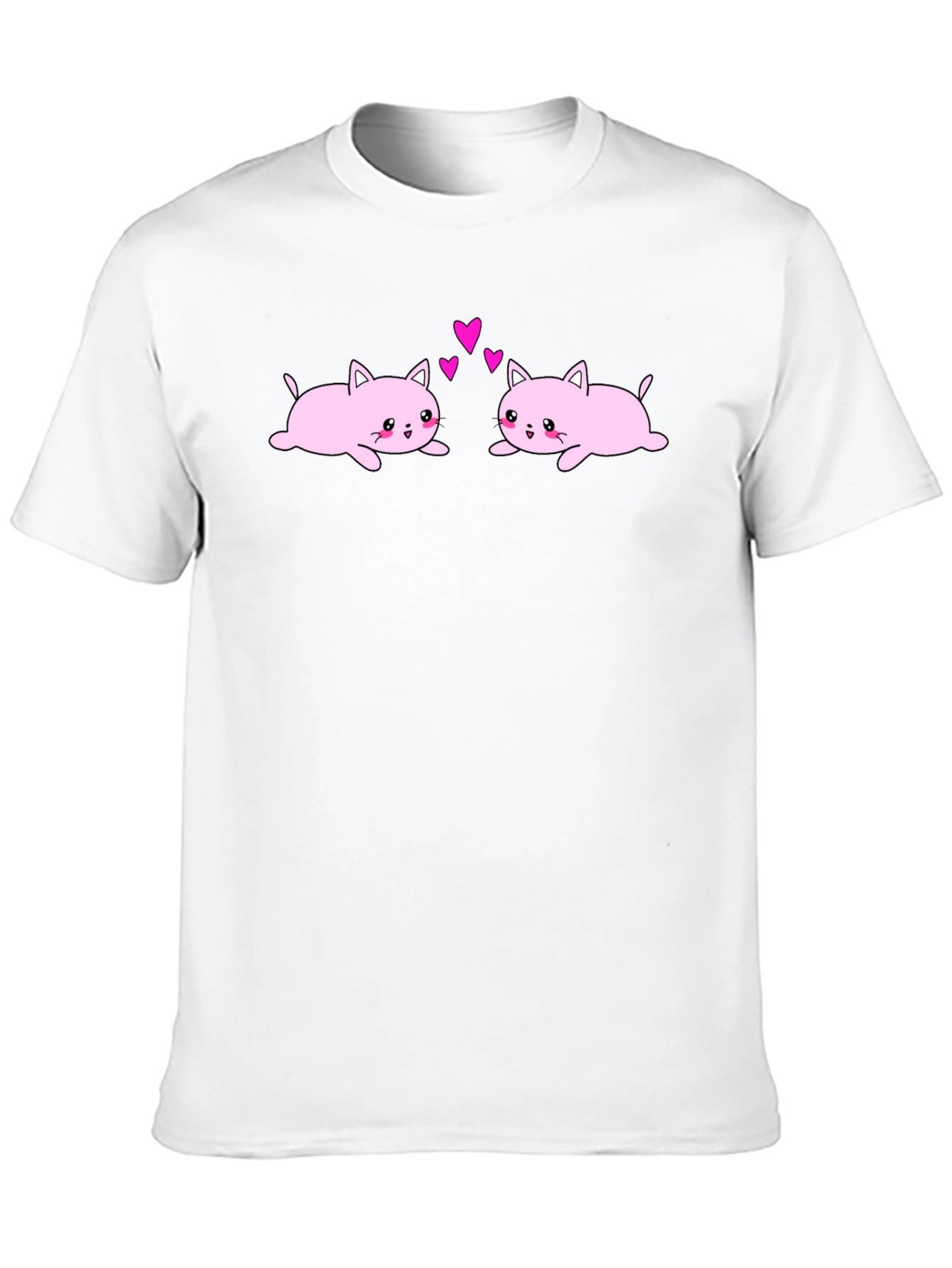 Cute Cats in Love Graphic T-Shirt