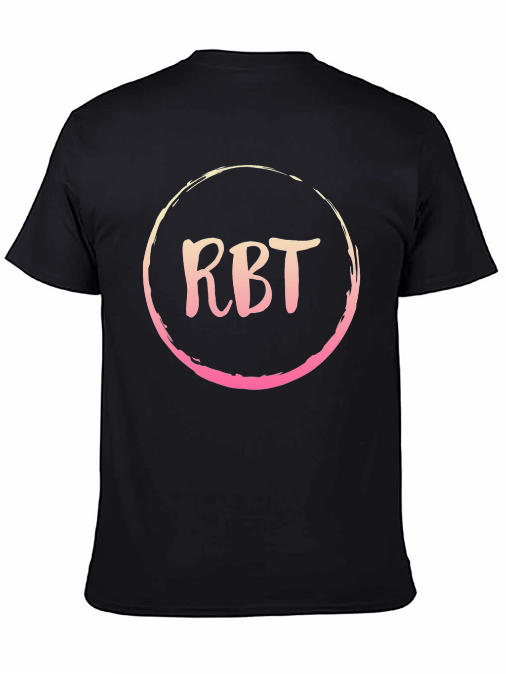 RBT Initial Black Cotton Blend Graphic Tee