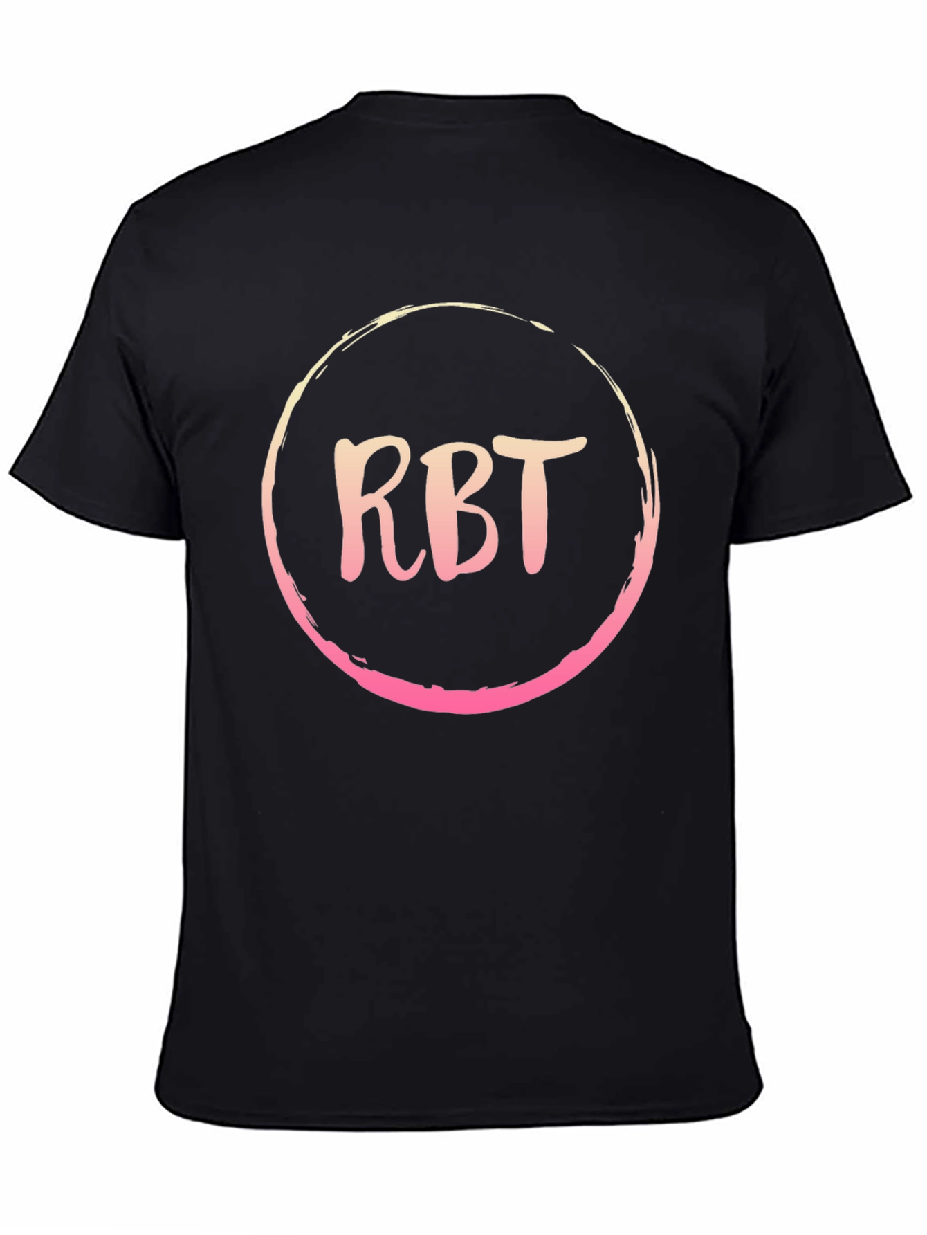 RBT Initial Black Cotton Blend Graphic Tee