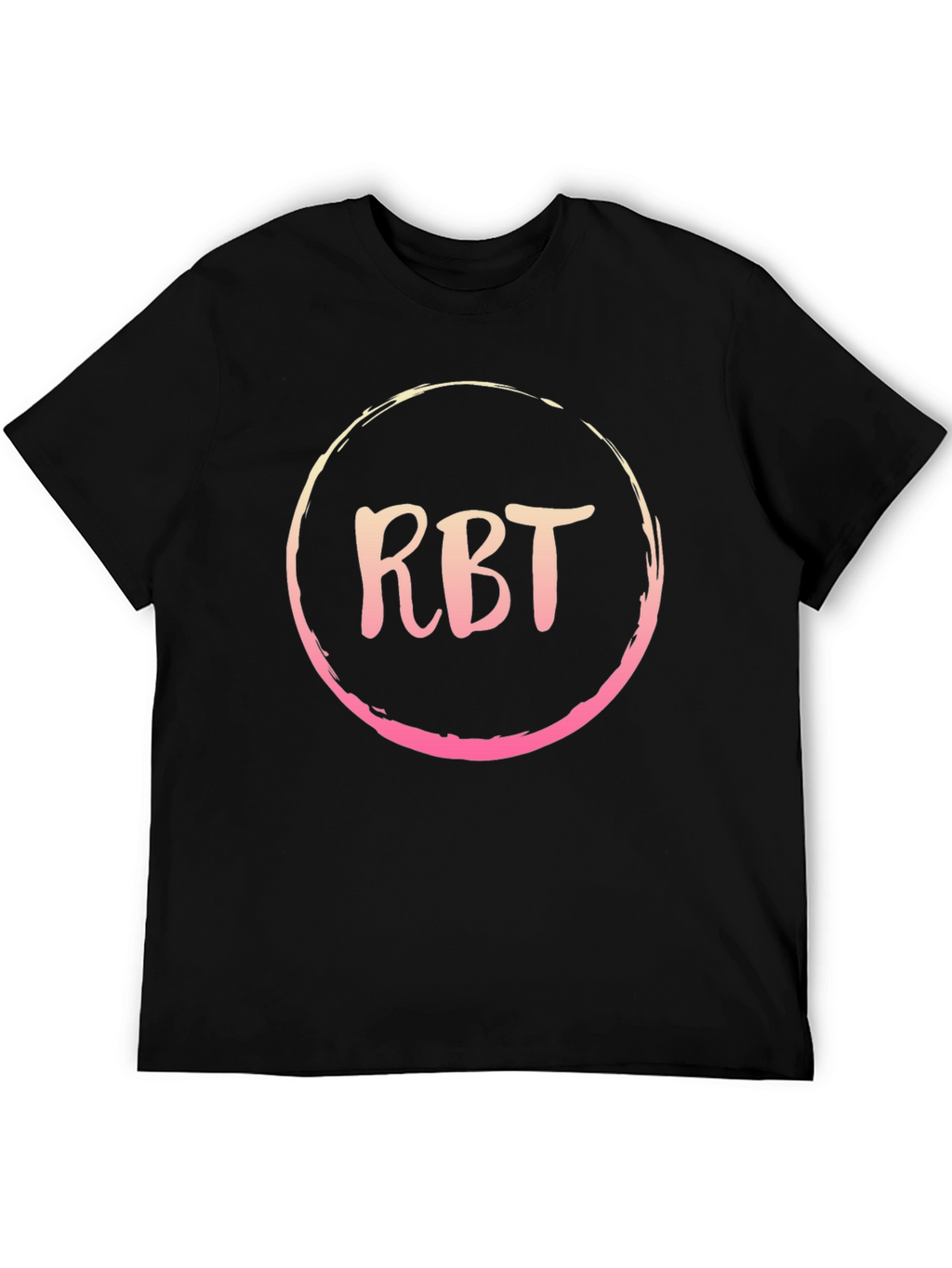 RBT Initial Black Cotton Blend Graphic Tee
