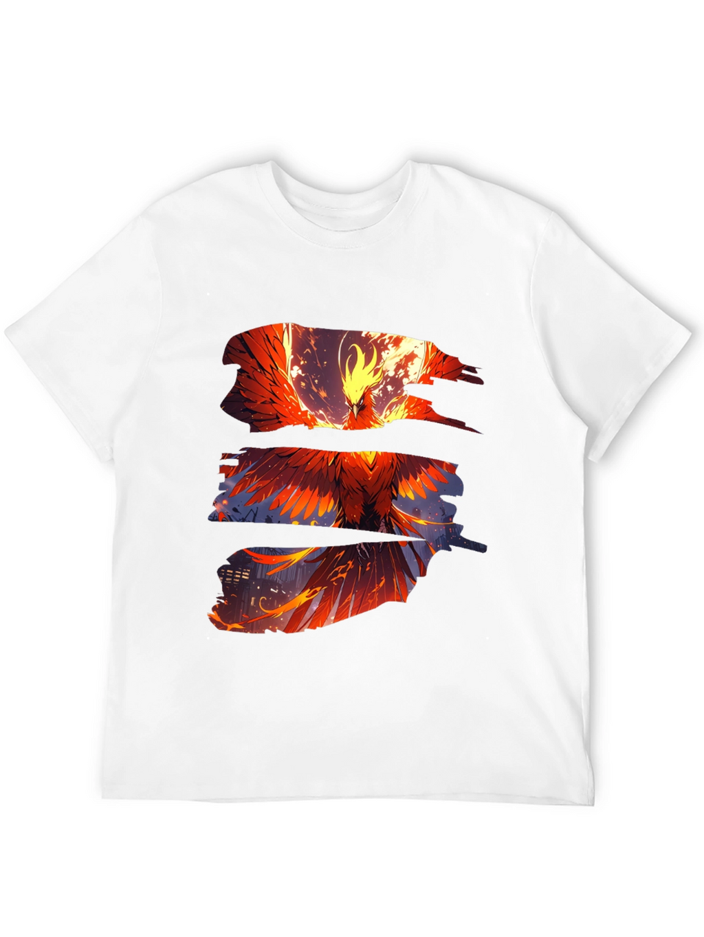 Phoenix Graphic Print Black T-Shirt