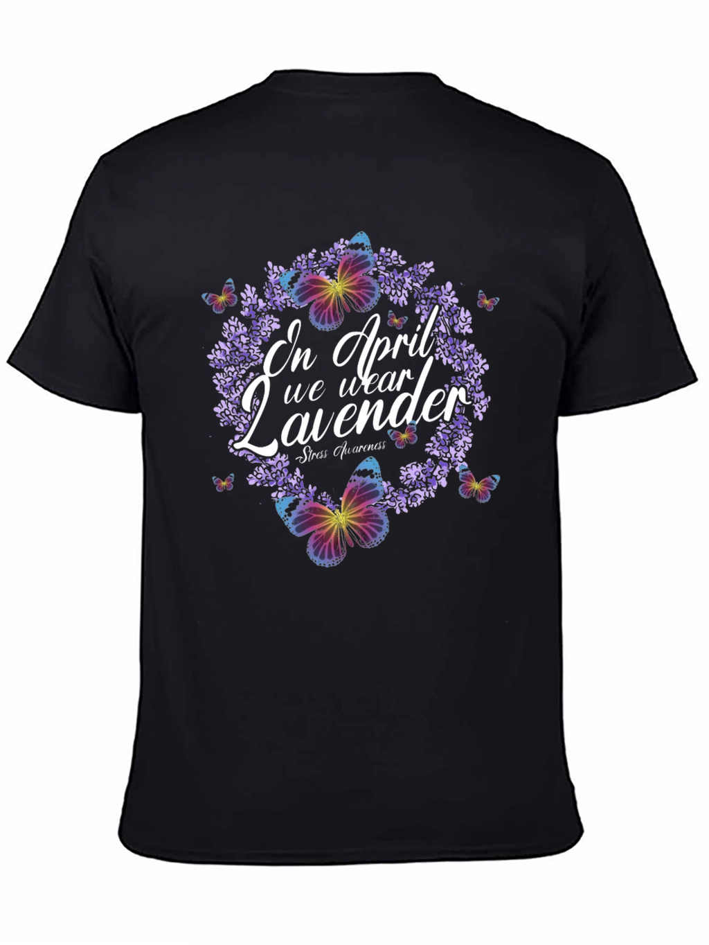 Lavender Butterfly Stress Awareness T-Shirt