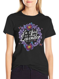 Lavender Butterfly Stress Awareness T-Shirt