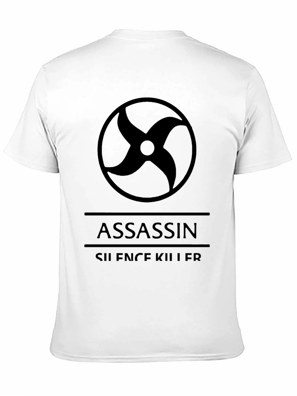 Assassin Silence Killer Graphic Black T-Shirt