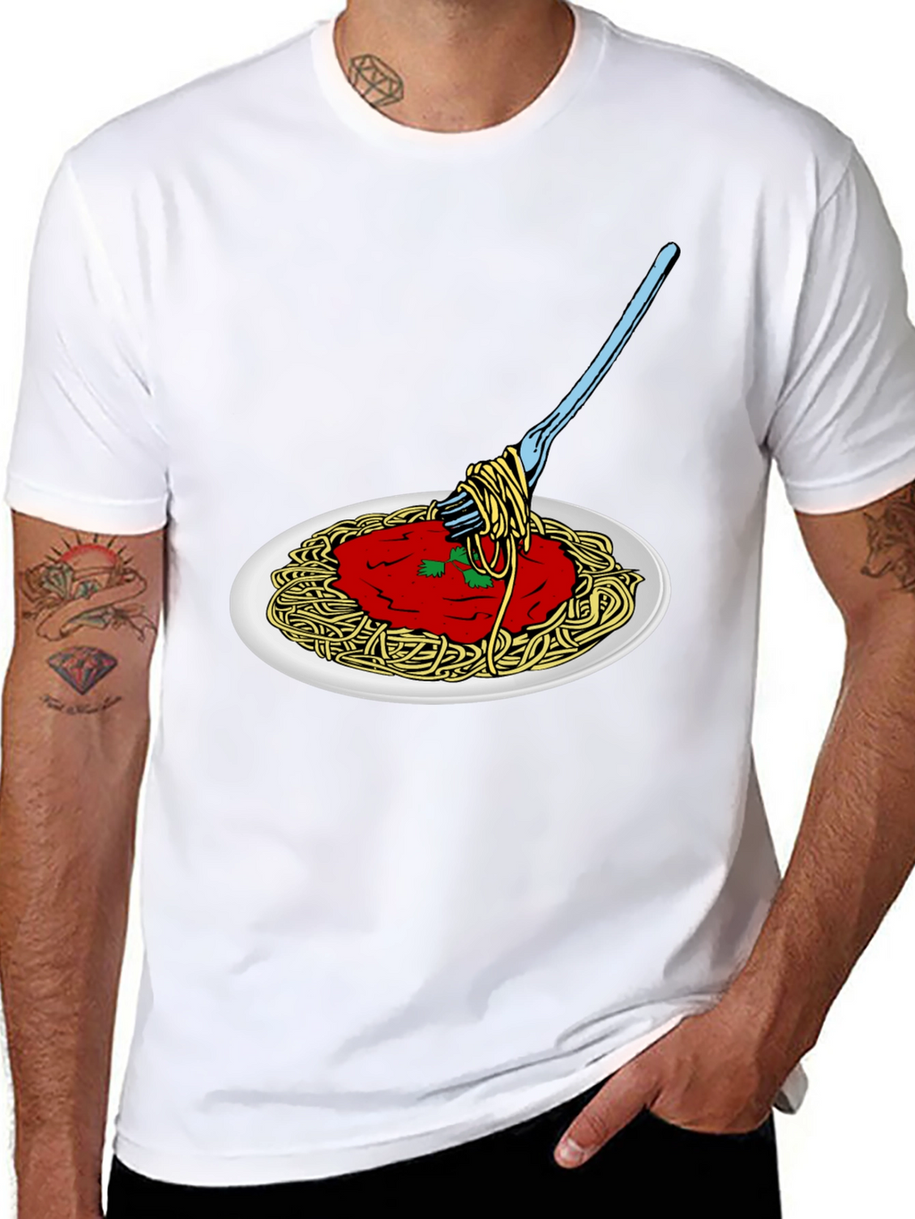 Spaghetti Graphic Tee - Foodie T-Shirt