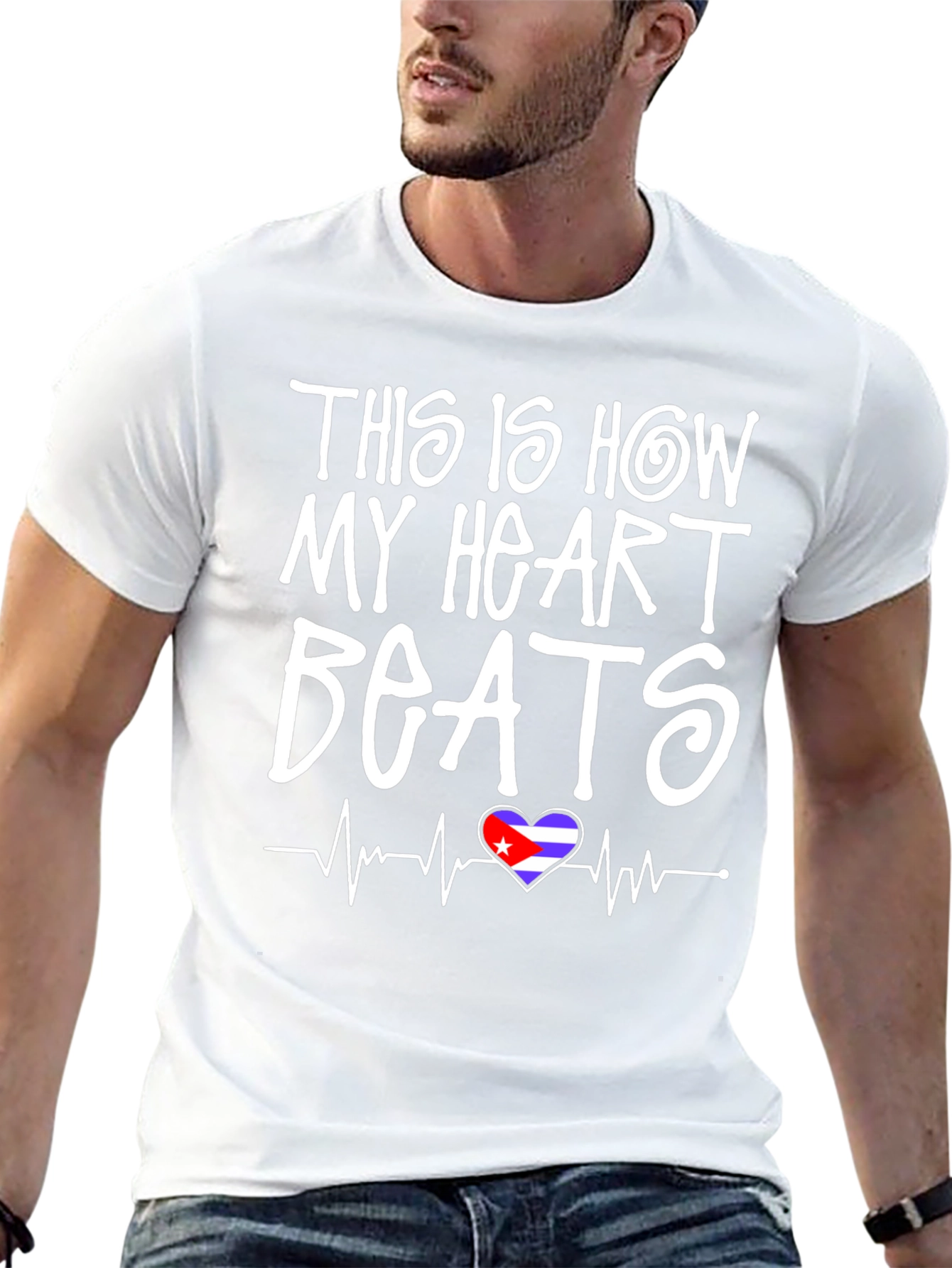 Cuba Heartbeat T-Shirt - Black Graphic Tee