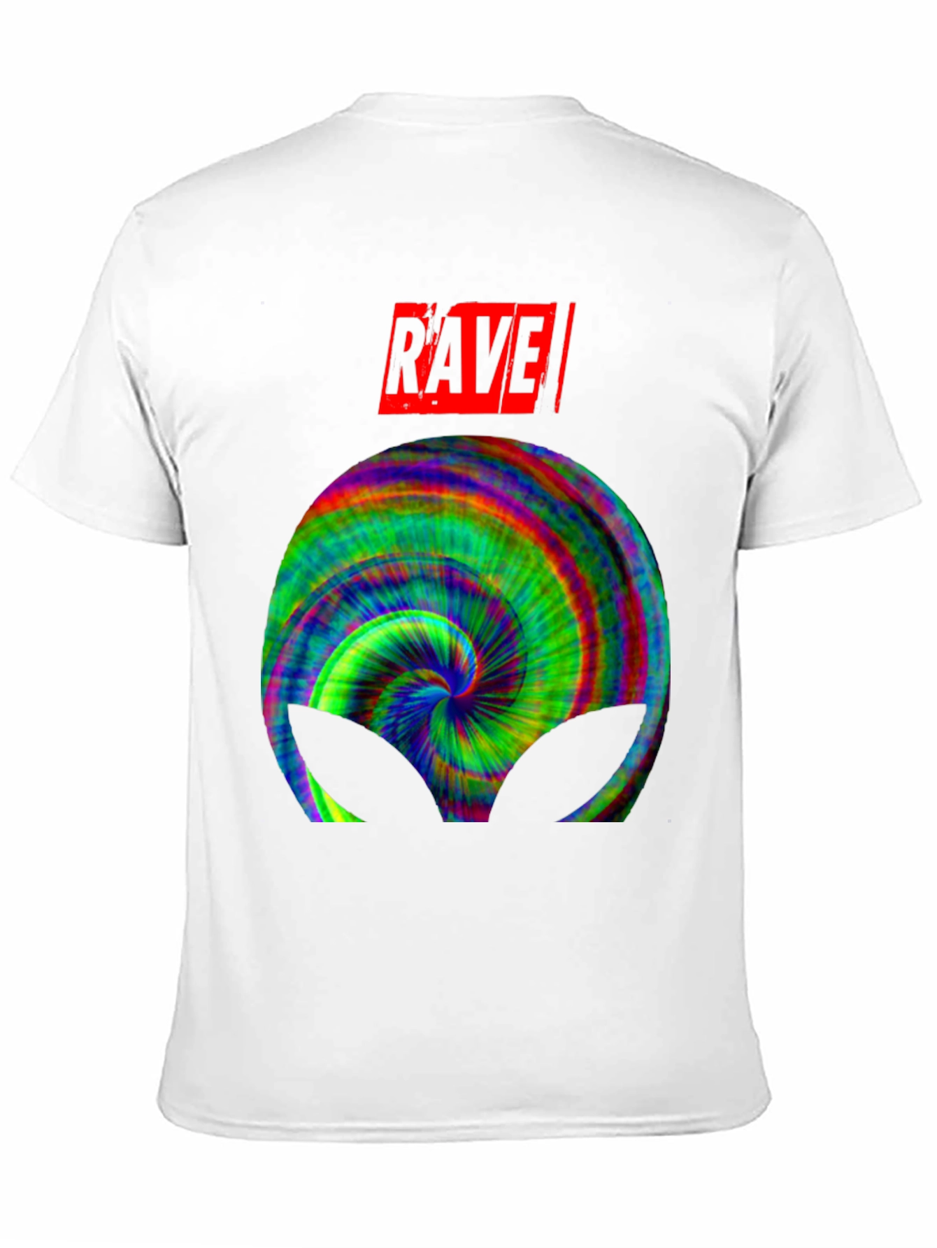 Rave Alien Tie-Dye Graphic Tee - Cool Party Shirt