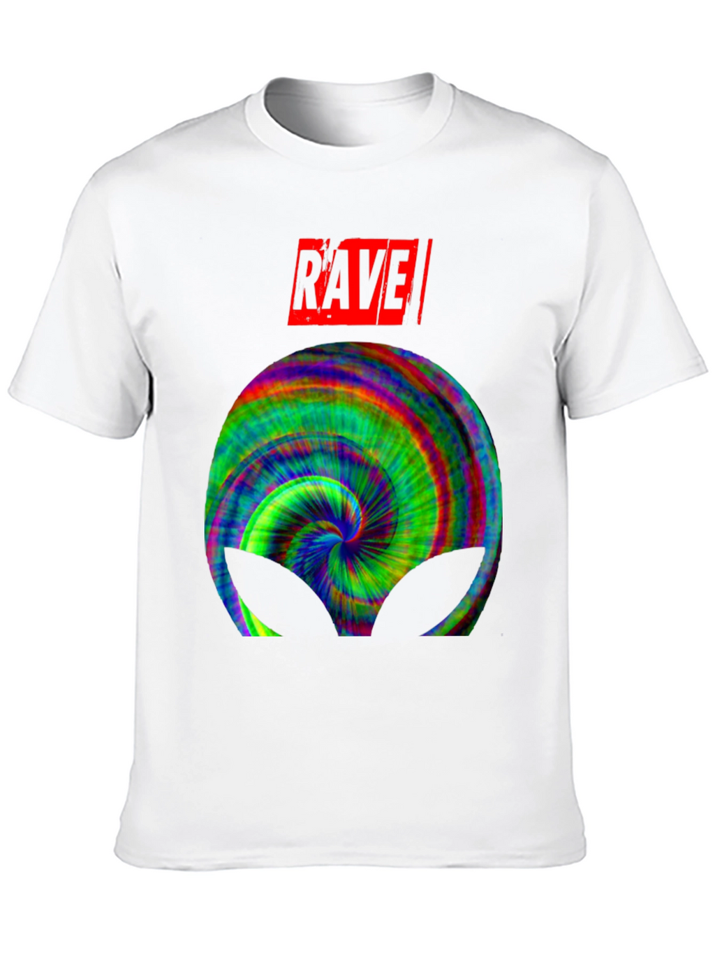 Rave Alien Tie-Dye Graphic Tee - Cool Party Shirt