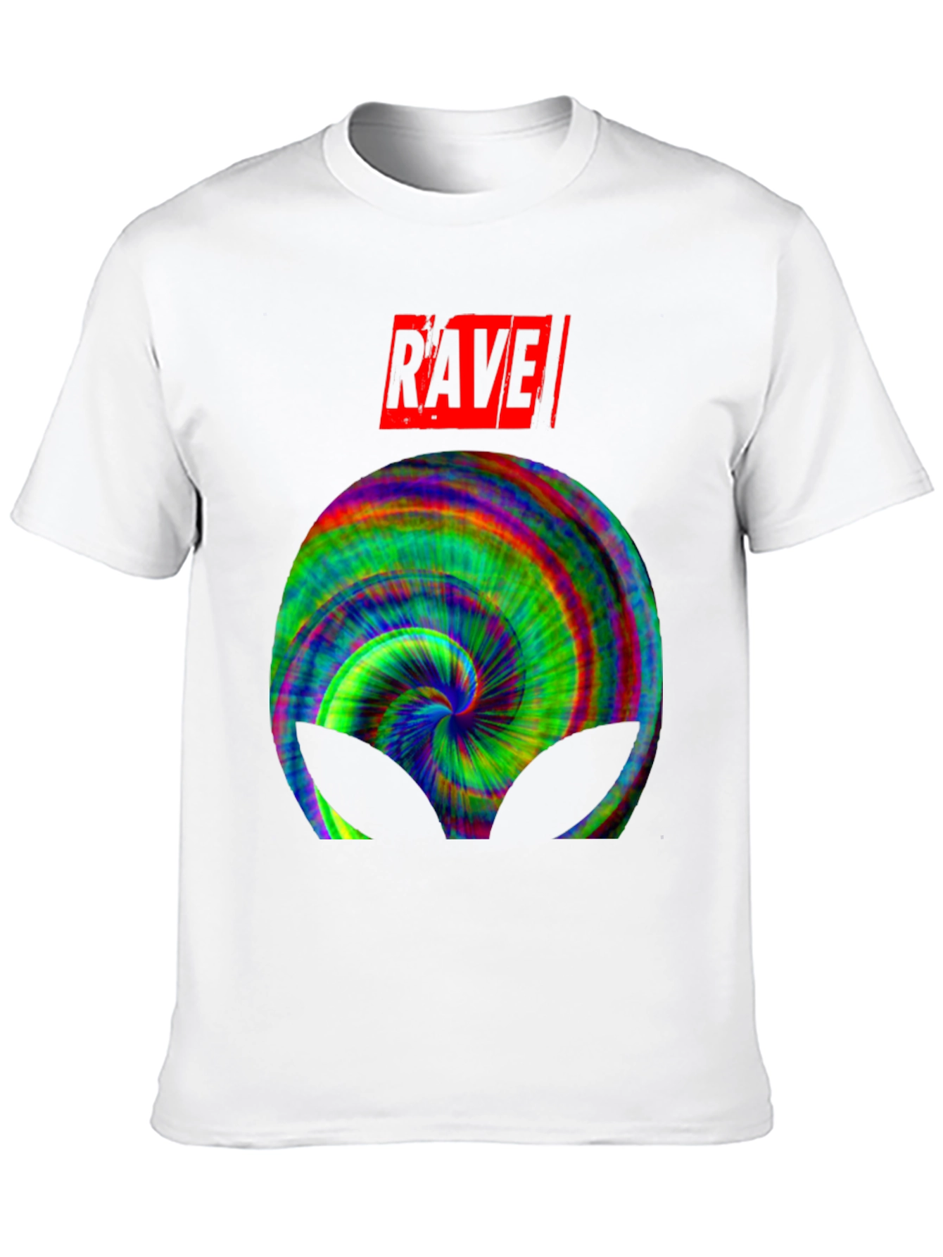 Rave Alien Tie-Dye Graphic Tee - Cool Party Shirt