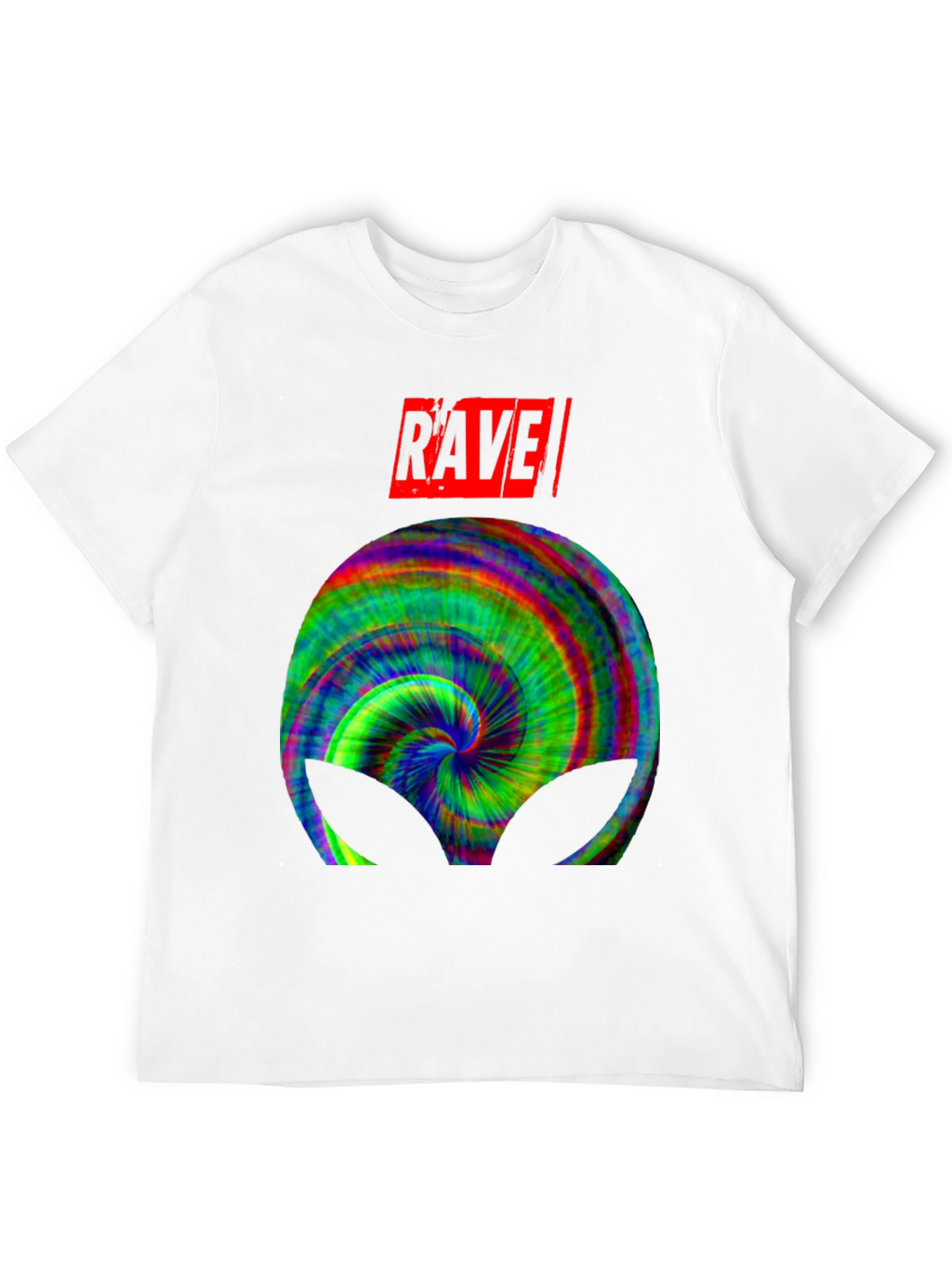 Rave Alien Tie-Dye Graphic Tee - Cool Party Shirt
