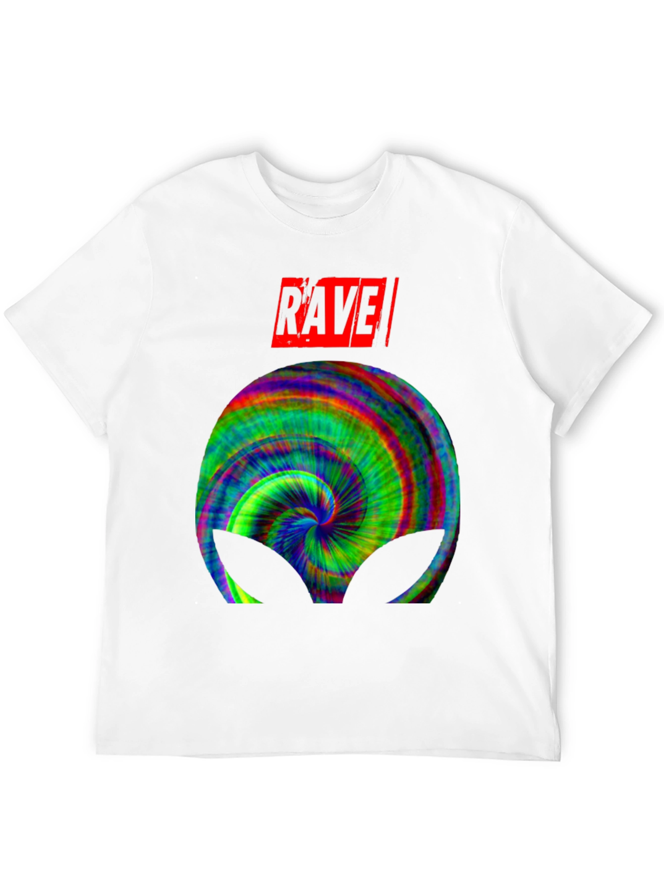 Rave Alien Tie-Dye Graphic Tee - Cool Party Shirt