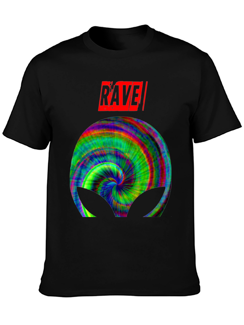 Rave Alien Tie-Dye Graphic Tee - Cool Party Shirt