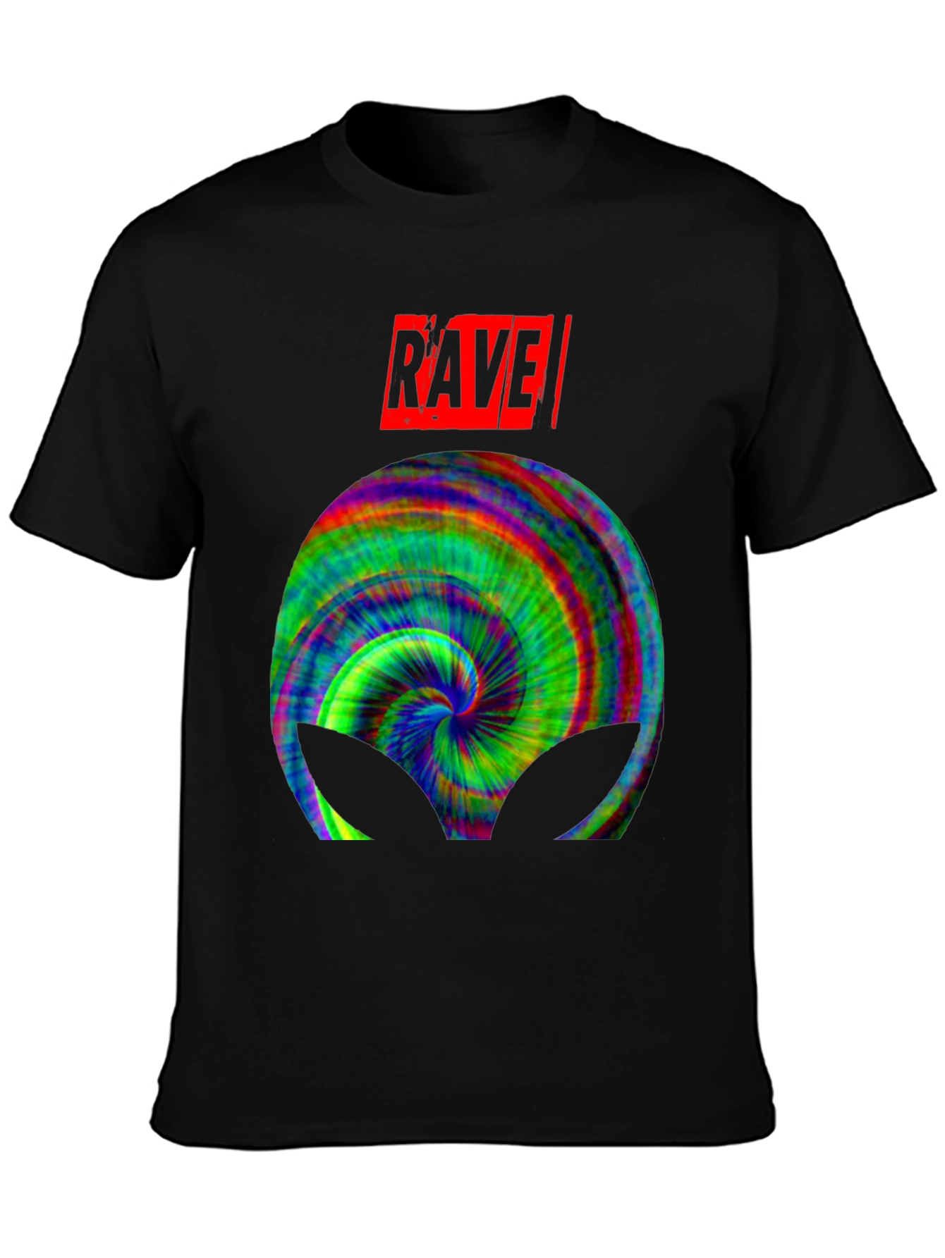 Rave Alien Tie-Dye Graphic Tee - Cool Party Shirt