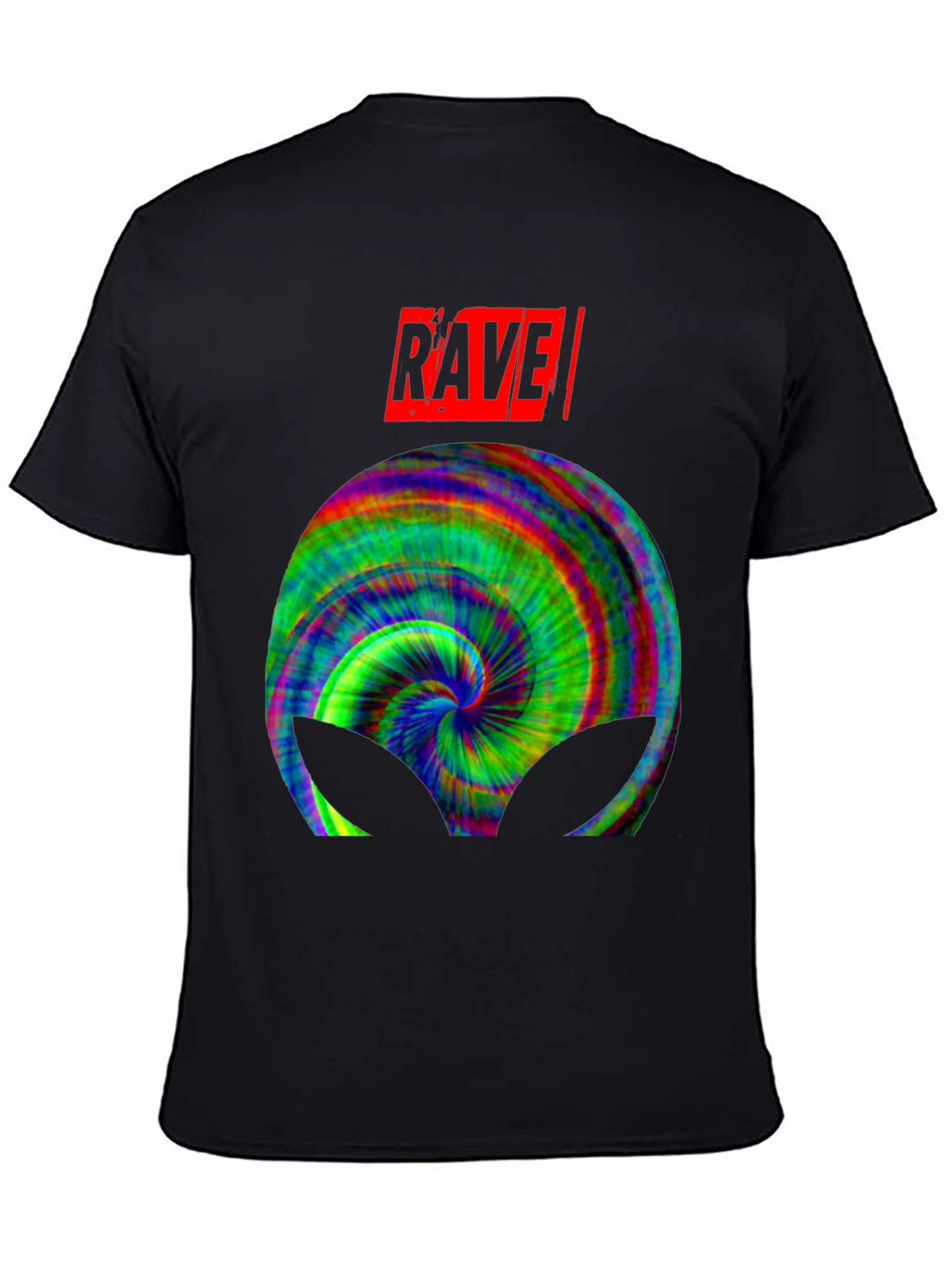 Rave Alien Tie-Dye Graphic Tee - Cool Party Shirt