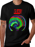 Rave Alien Tie-Dye Graphic Tee - Cool Party Shirt