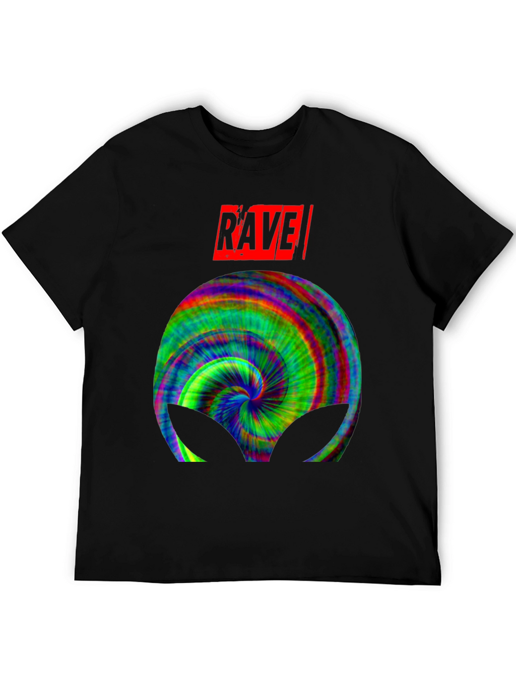 Rave Alien Tie-Dye Graphic Tee - Cool Party Shirt