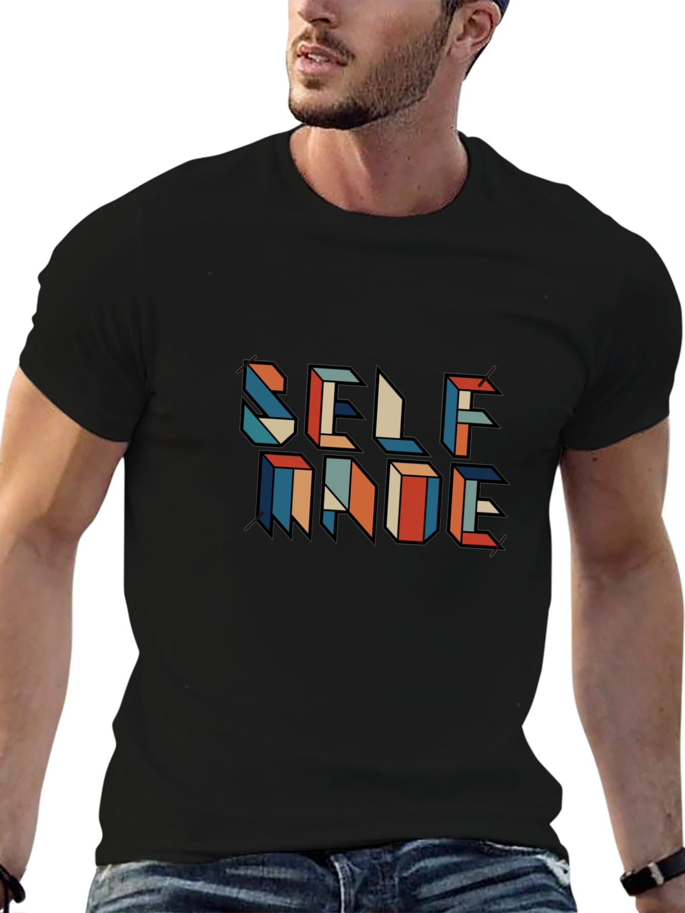 Self Made Graphic Tee - Black Casual Shirt