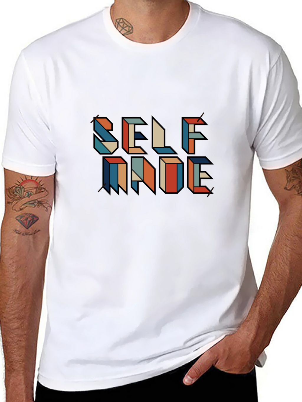 Self Made Graphic Tee - Black Casual Shirt