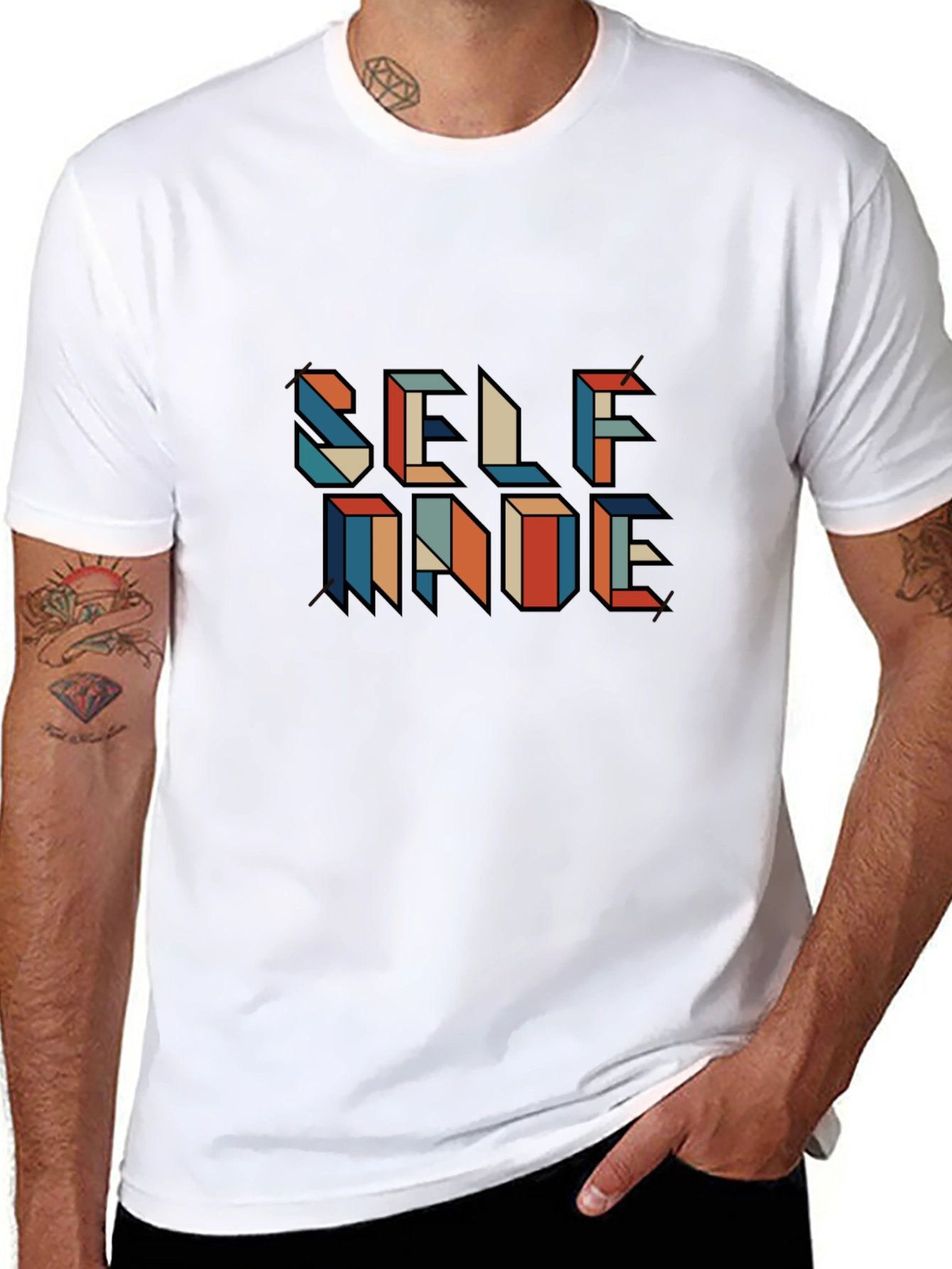 Self Made Graphic Tee - Black Casual Shirt