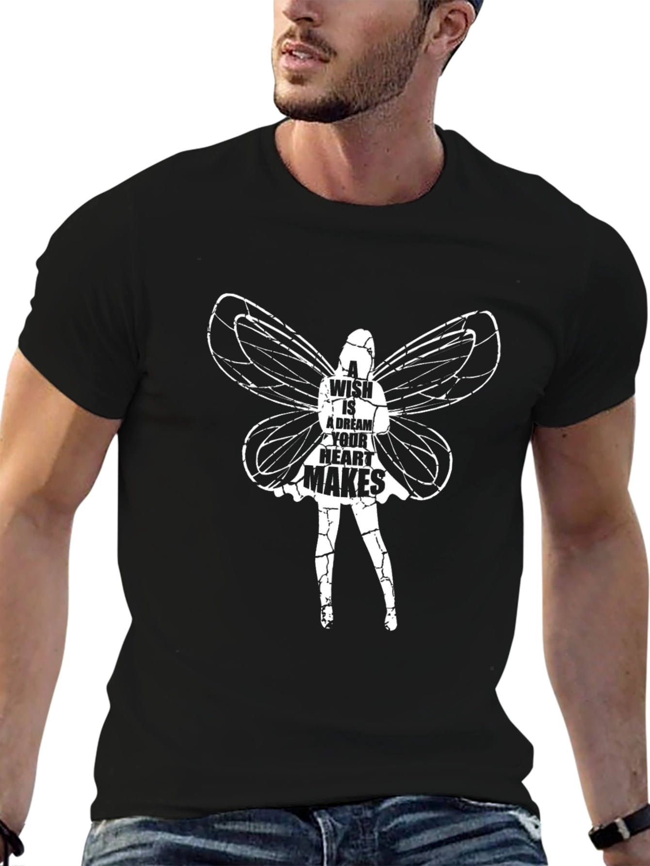 Fairy Wish Graphic Black T-Shirt