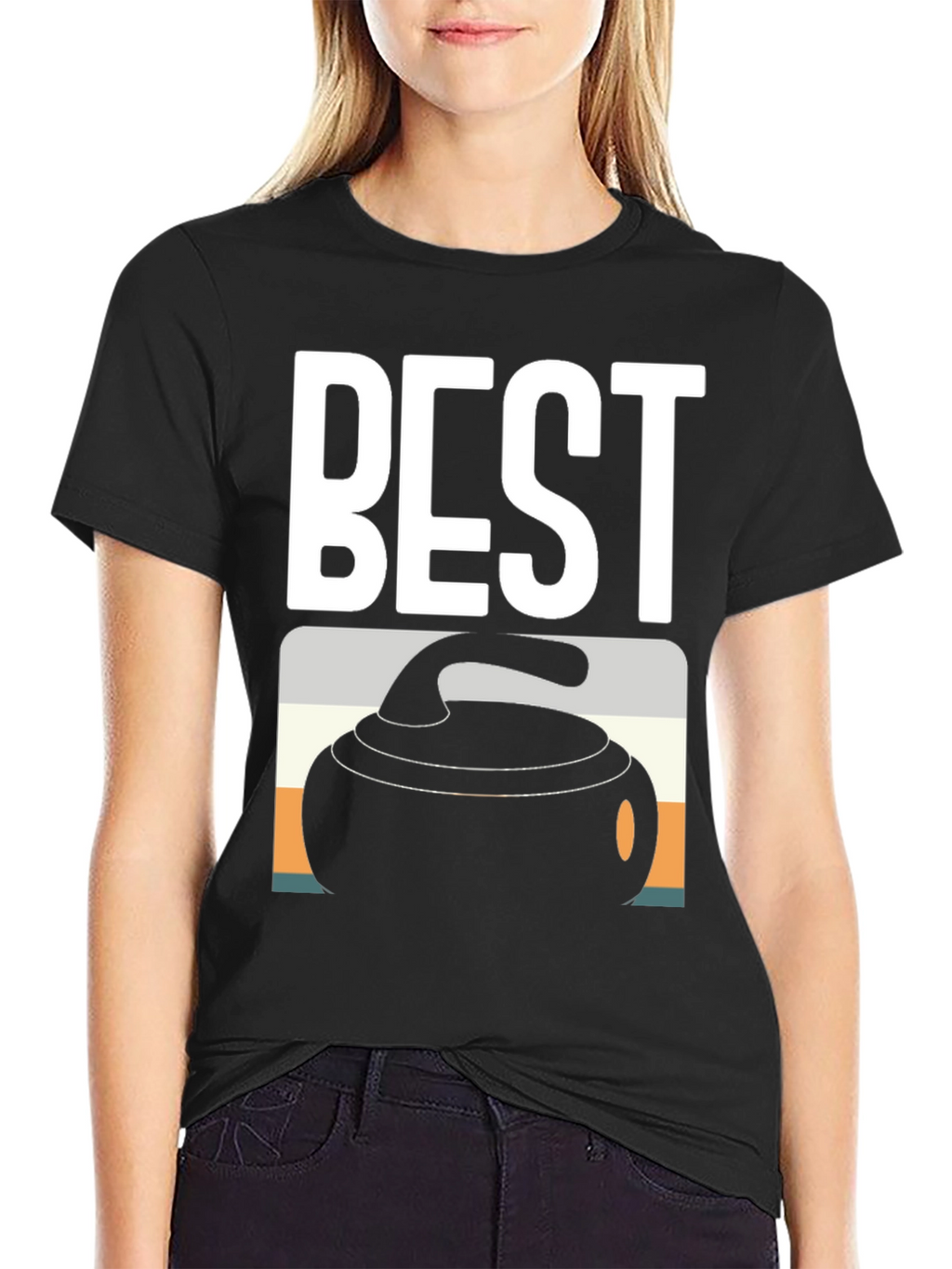 Best Curling T-Shirt - Black Tee