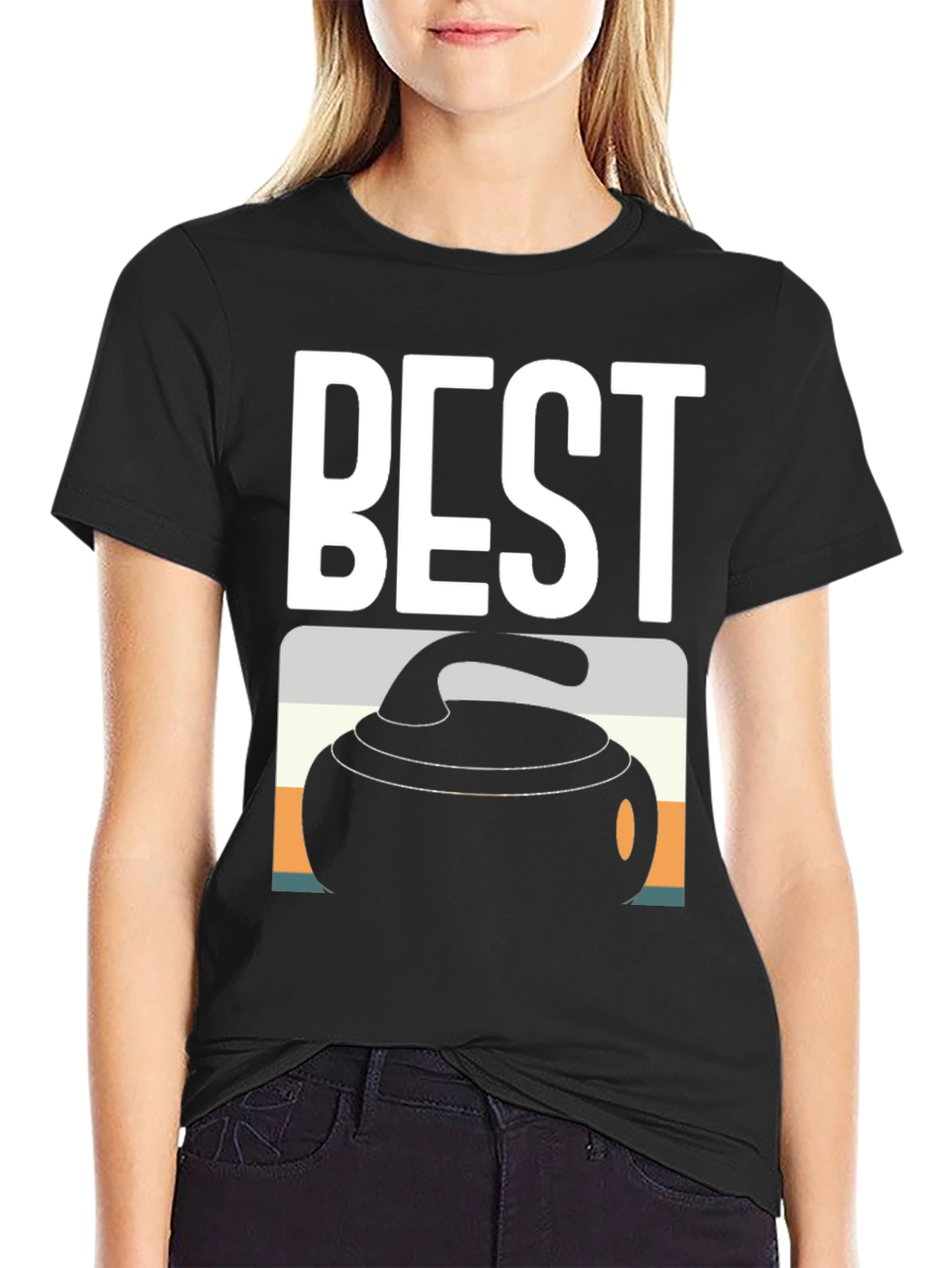 Best Curling T-Shirt - Black Tee