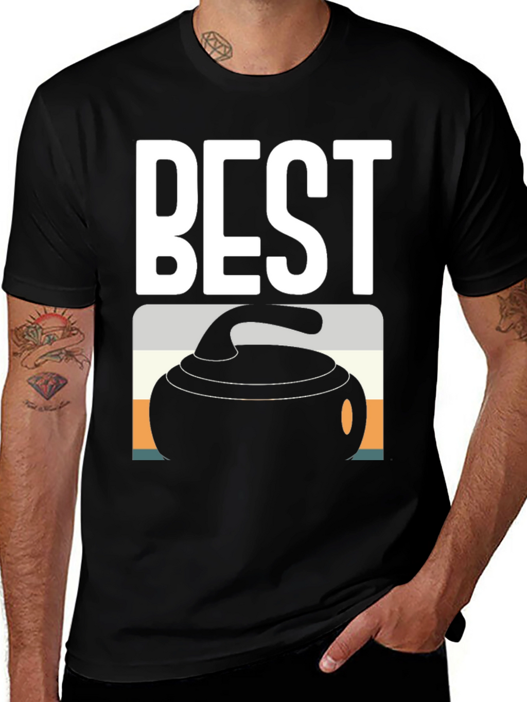Best Curling T-Shirt - Black Tee