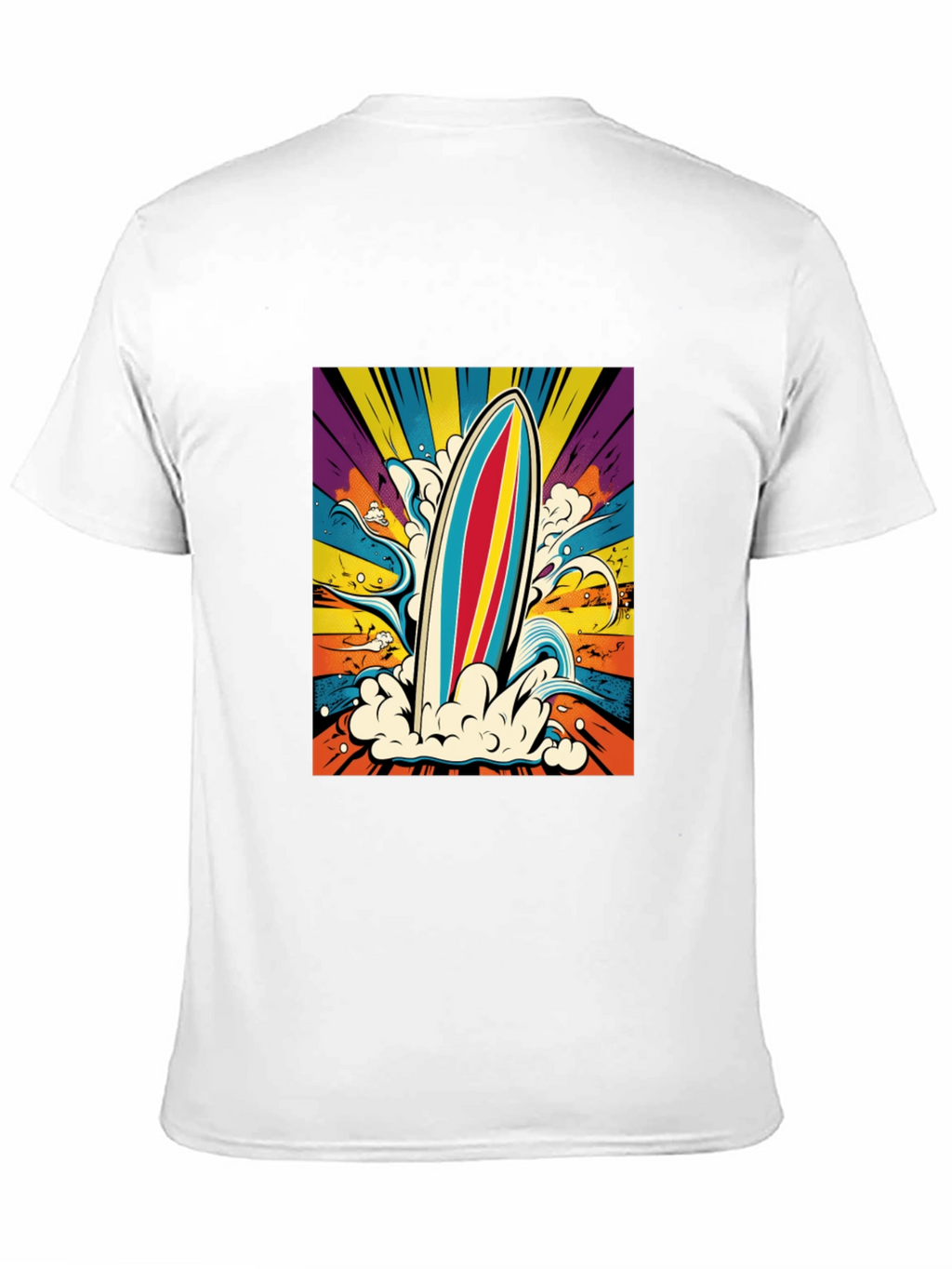 Retro Surfboard Graphic Tee - Black