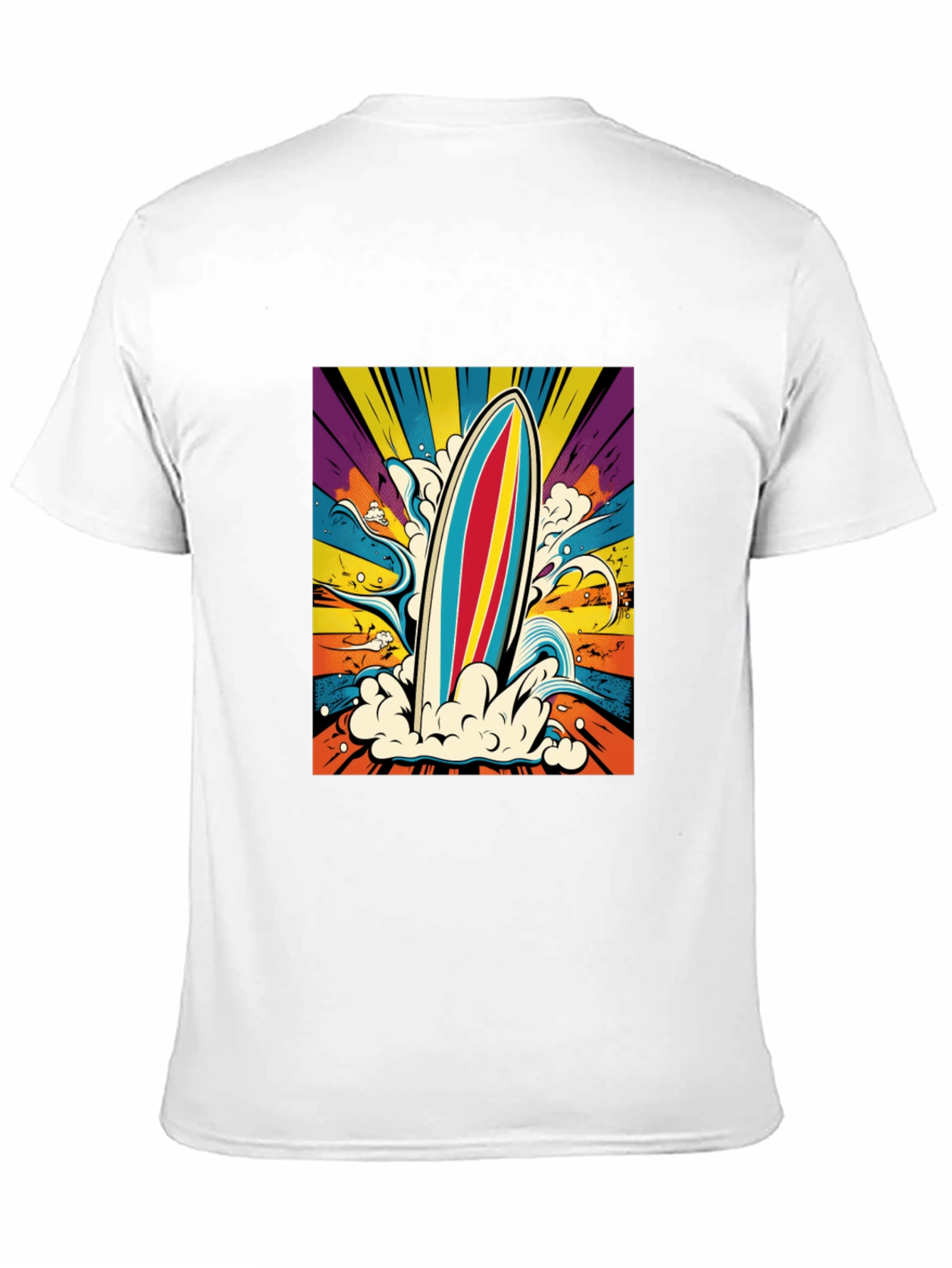 Retro Surfboard Graphic Tee - Black