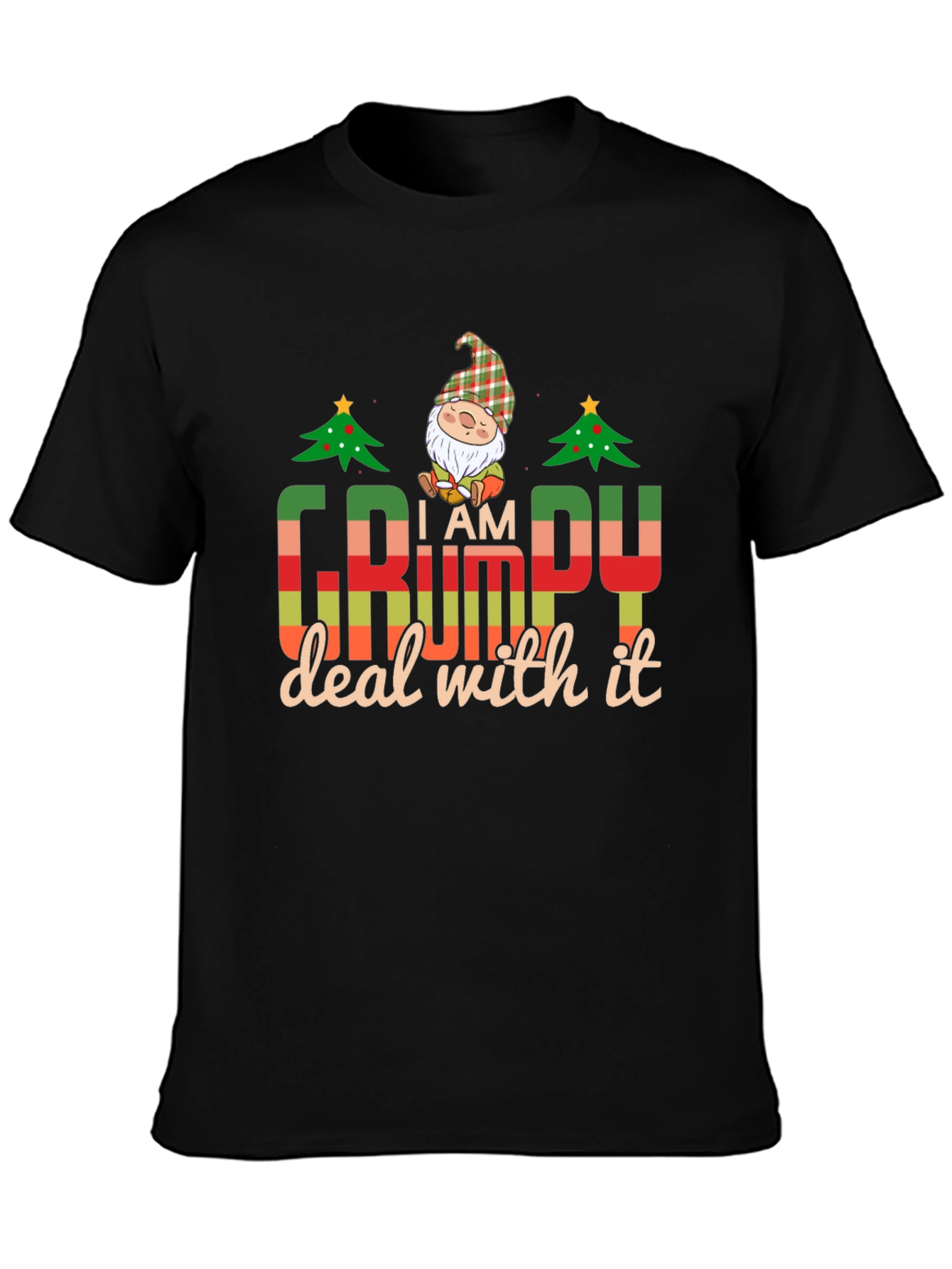 I am Grumpy Deal with It Mens Black T-Shirt