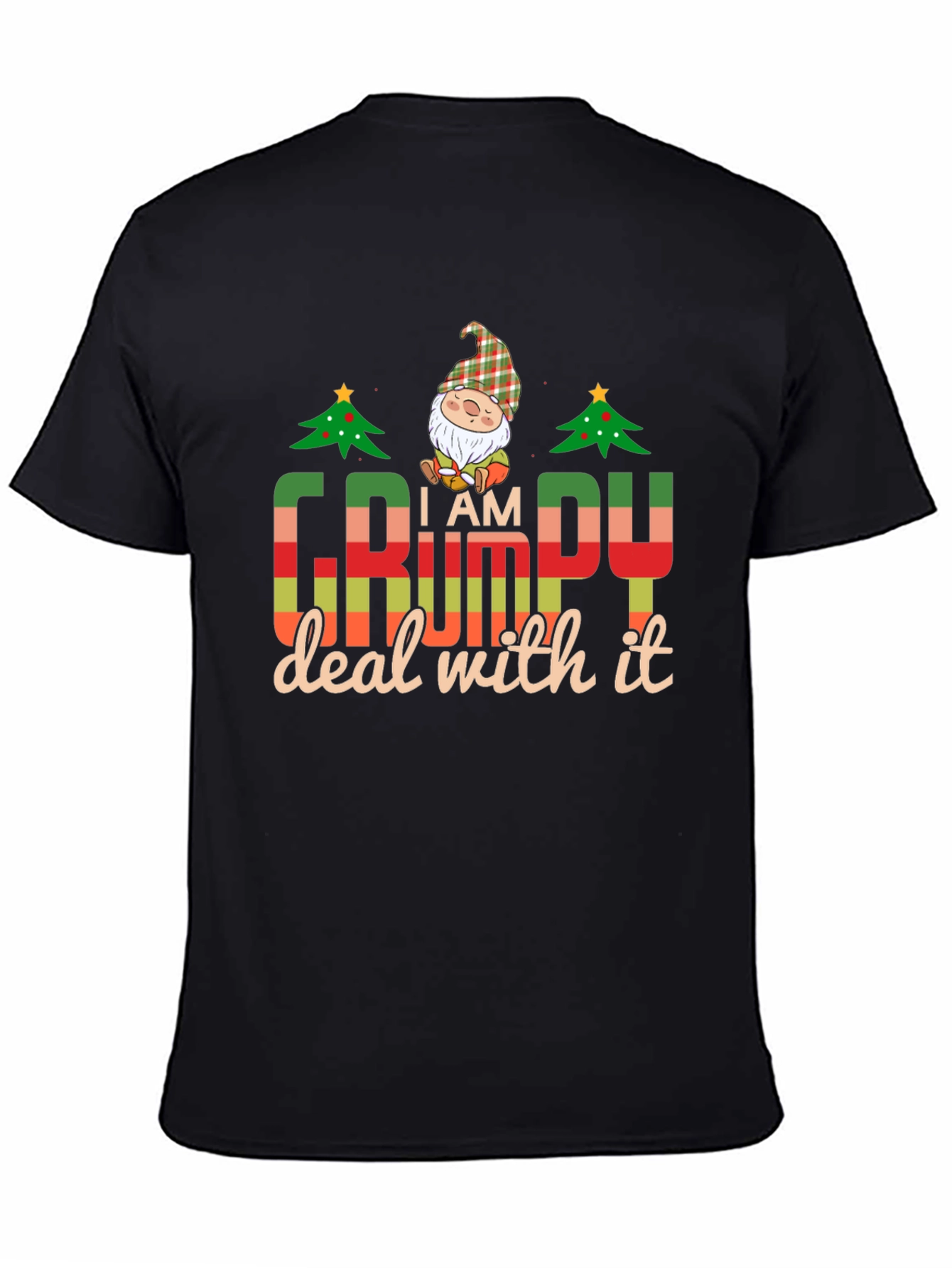 I am Grumpy Deal with It Mens Black T-Shirt