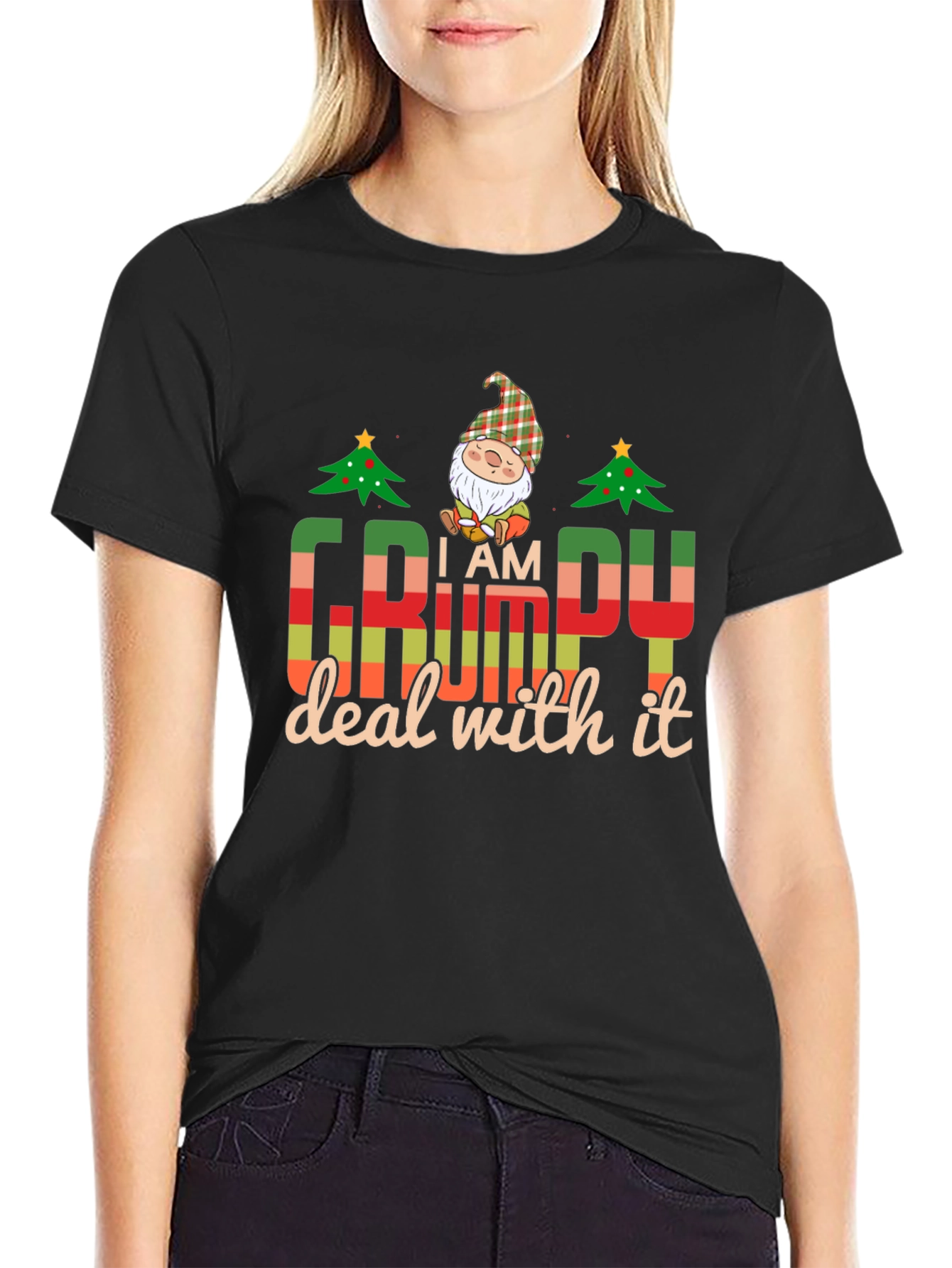 I am Grumpy Deal with It Mens Black T-Shirt