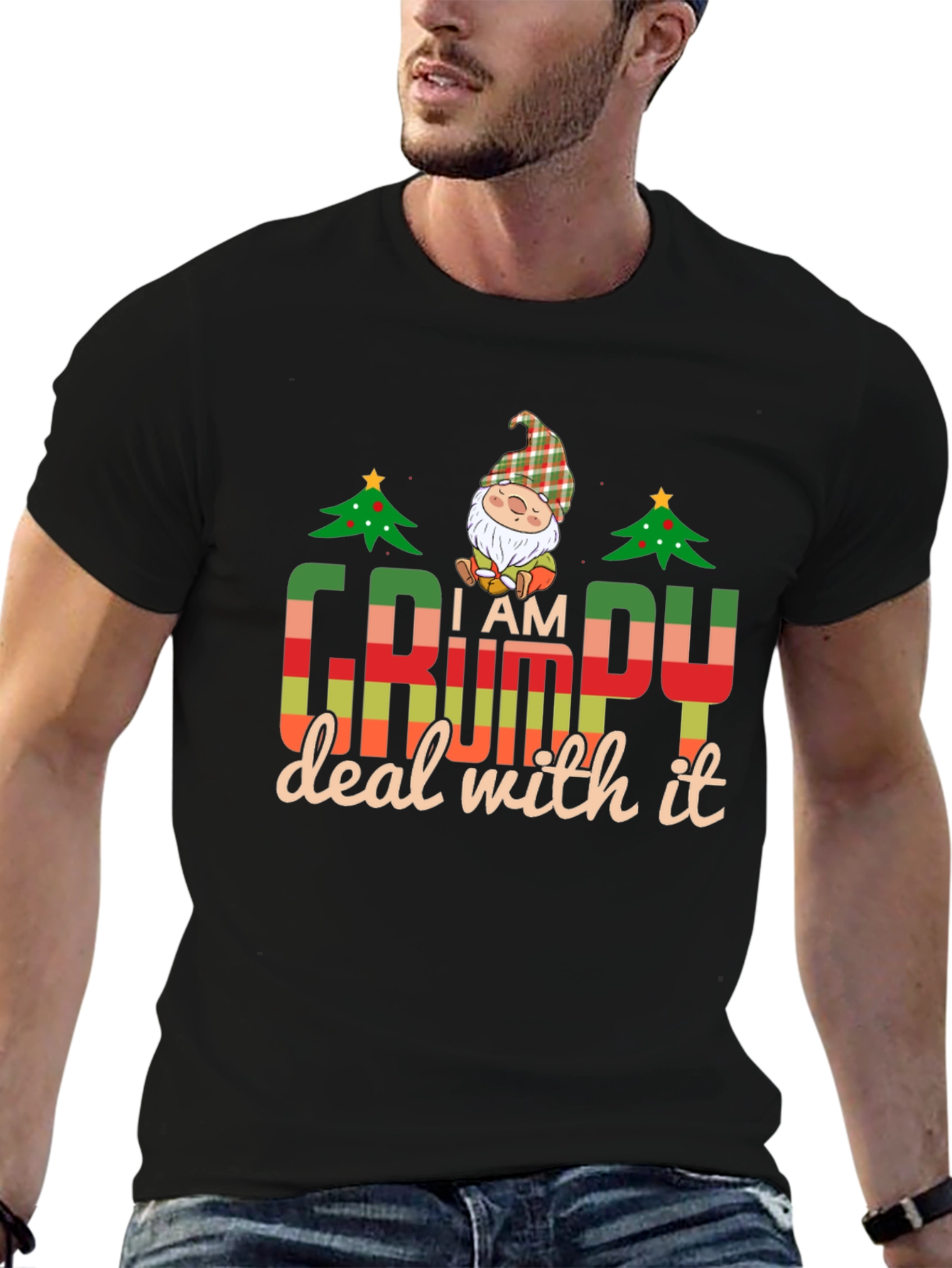 I am Grumpy Deal with It Mens Black T-Shirt
