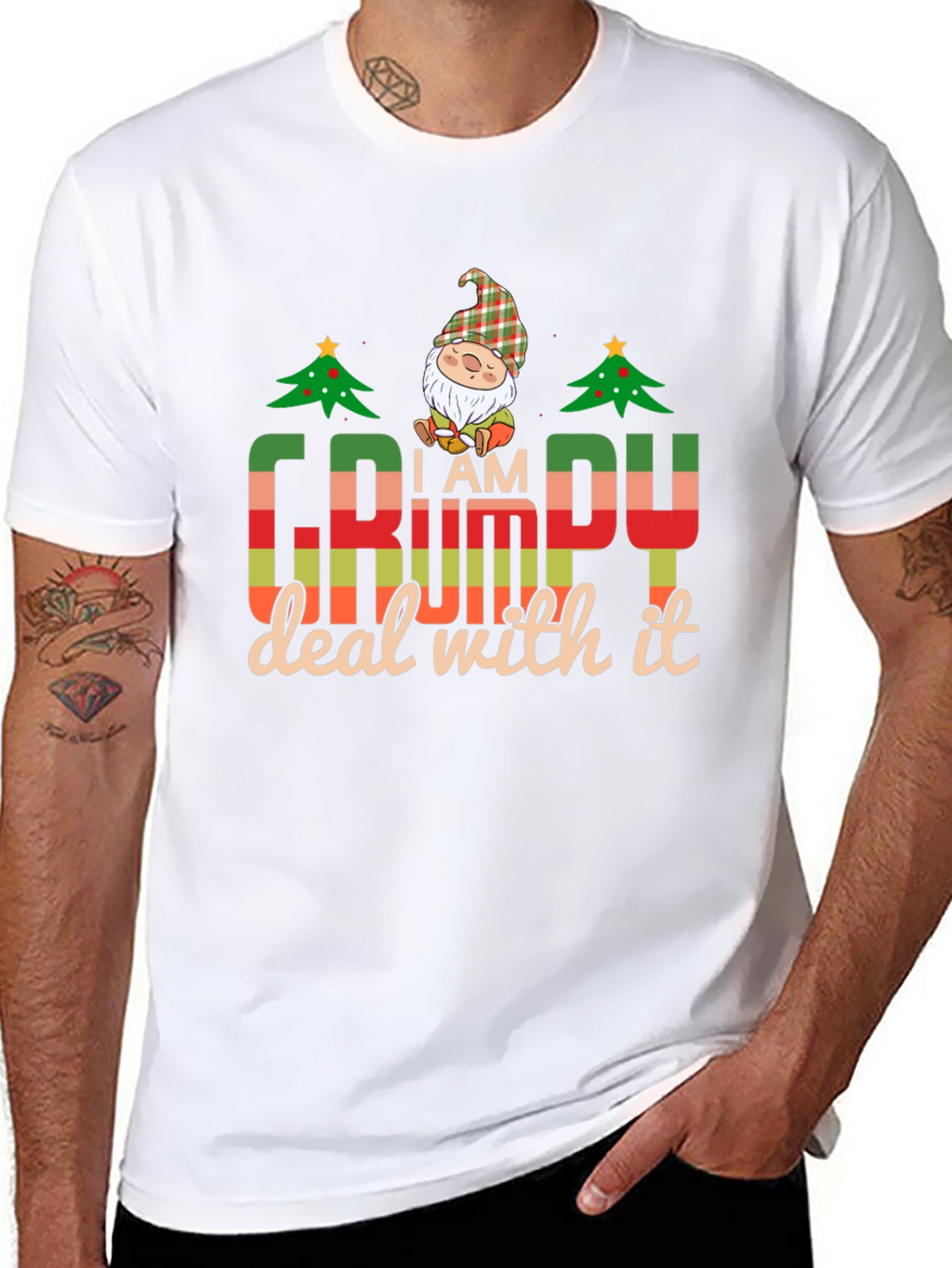 I am Grumpy Deal with It Mens Black T-Shirt
