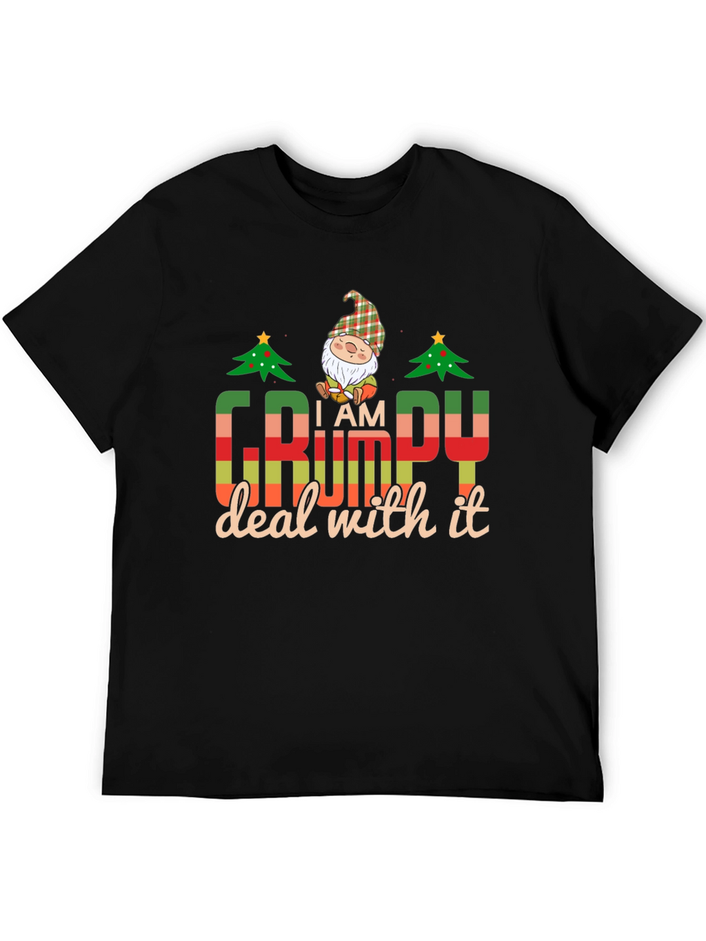 I am Grumpy Deal with It Mens Black T-Shirt