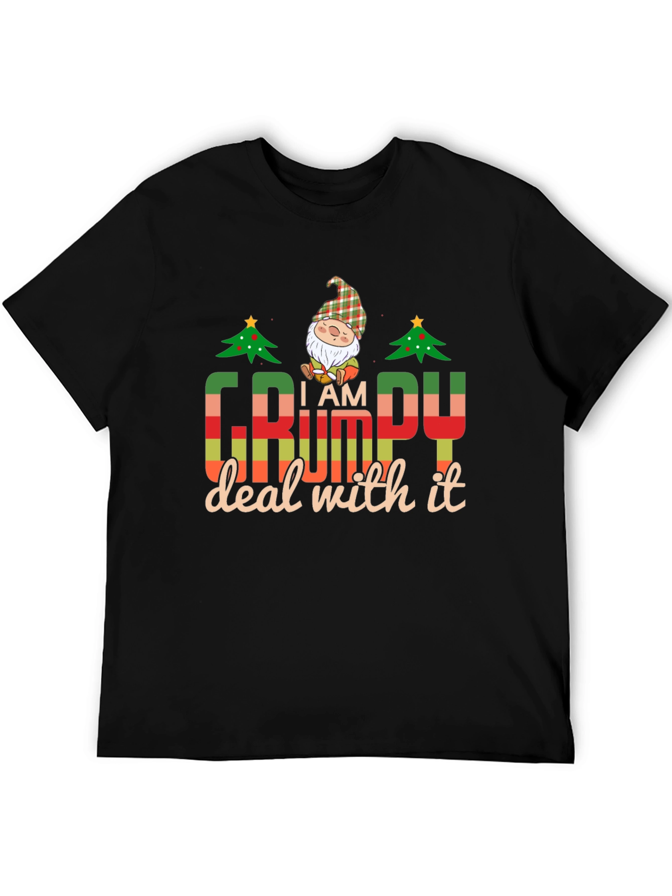 I am Grumpy Deal with It Mens Black T-Shirt