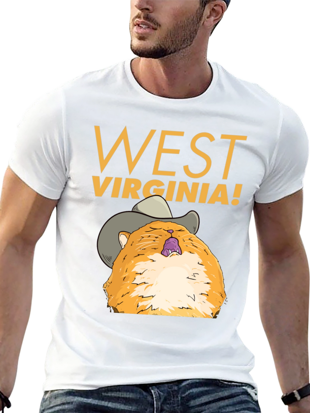 West Virginia Cat Graphic Tee