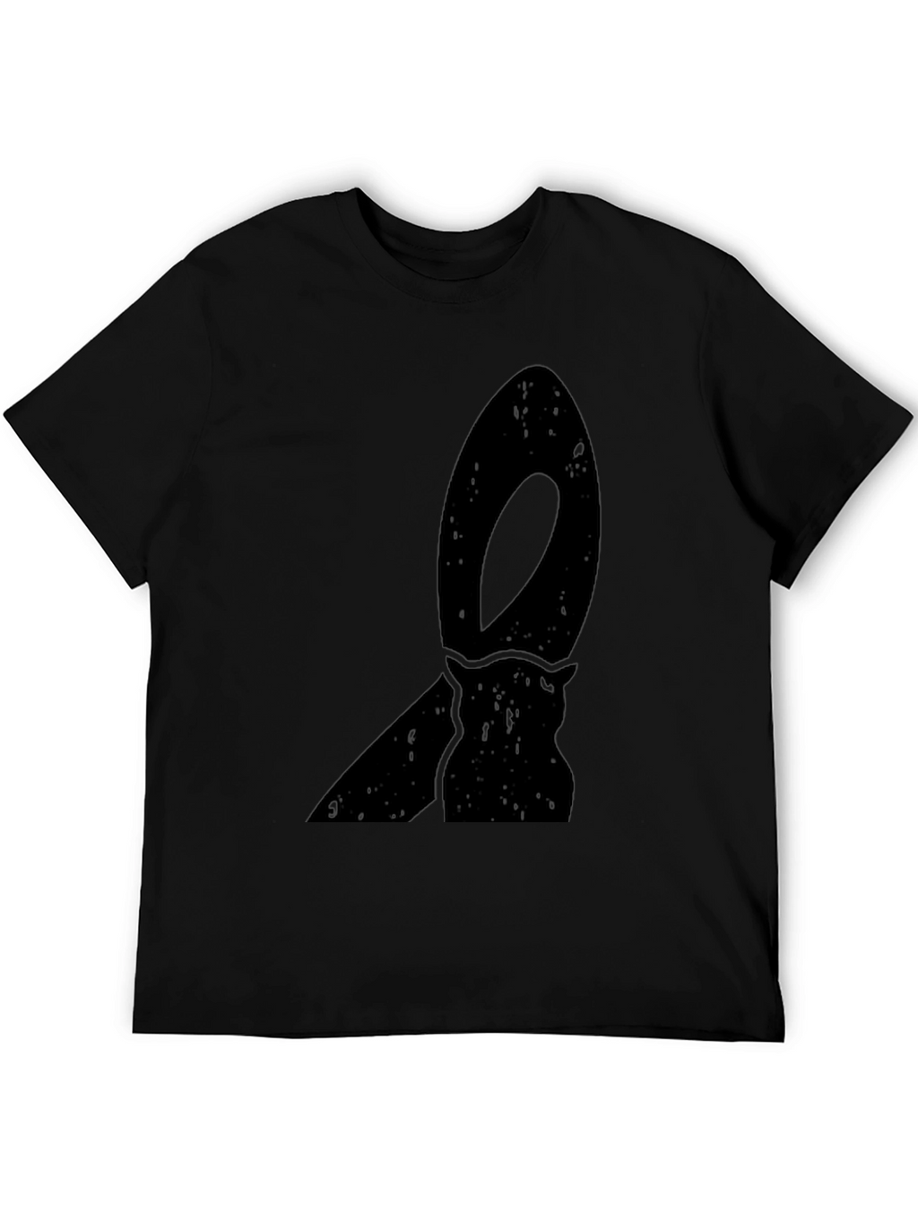 Black Graphic Tee - Retro Surfboard Design